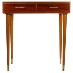 Teak Entry Table, 1960s Danish Console Table or Side Table with Two Drawers