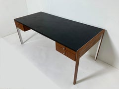 Teak Executive Desk with Leather Top by Biltrite, circa 1960s