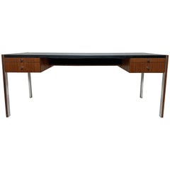 Teak Executive Desk with Leather Top by Biltrite, circa 1960s