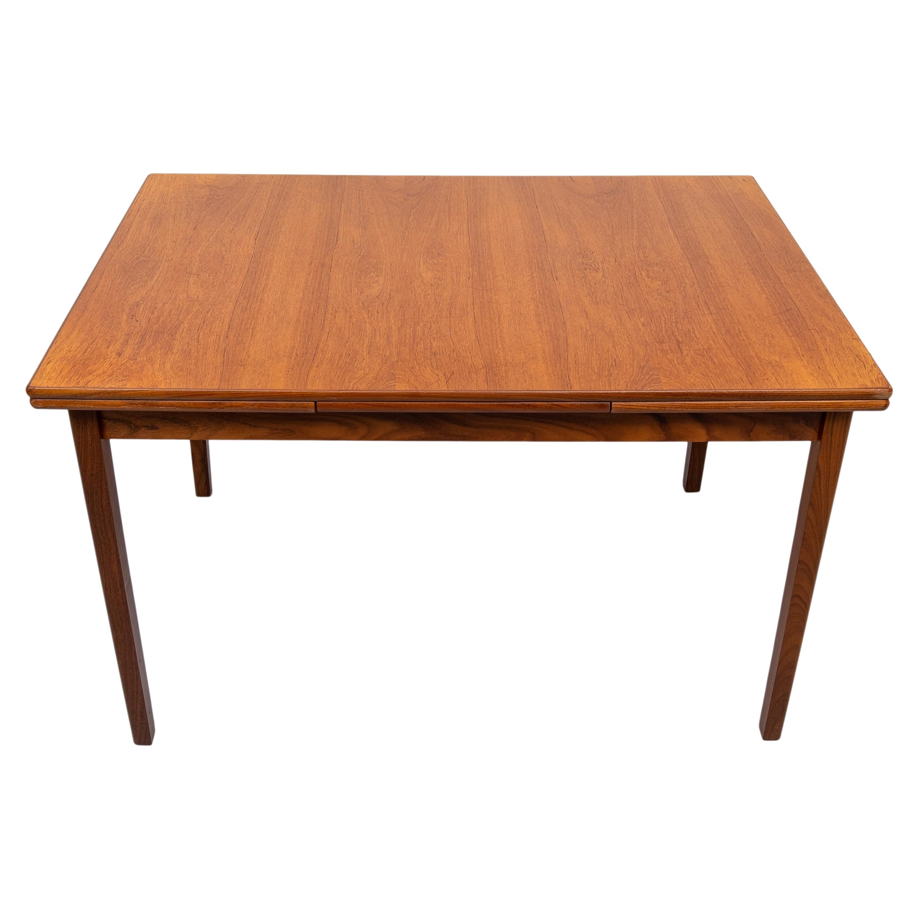 Teak Expandable Dining Table Dutch, 1960