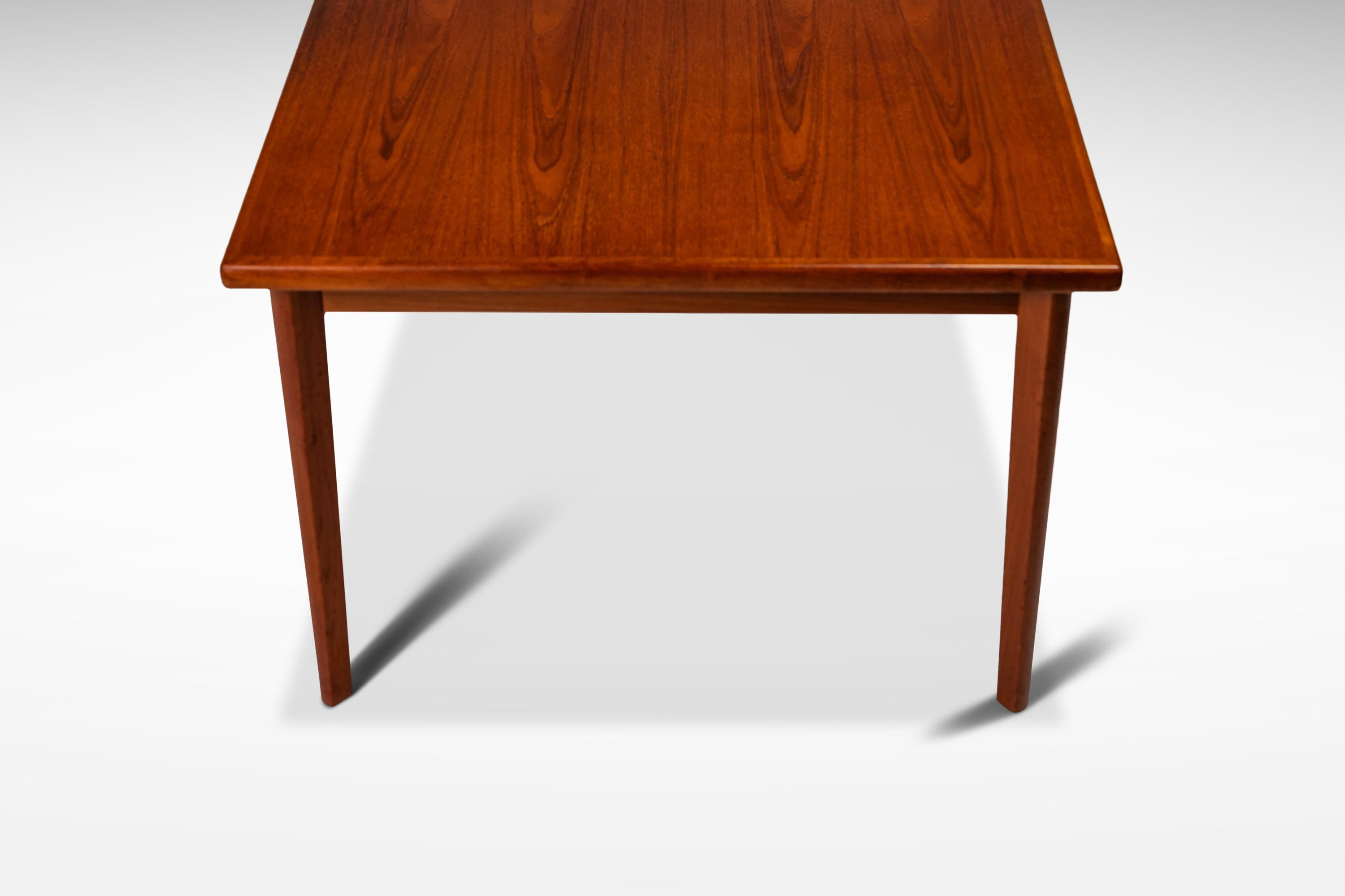 Teak Expansion Dining Table w/ Stow-in Leaves by BRDR Furbo, Denmark, c. 1960s In Good Condition For Sale In Deland, FL