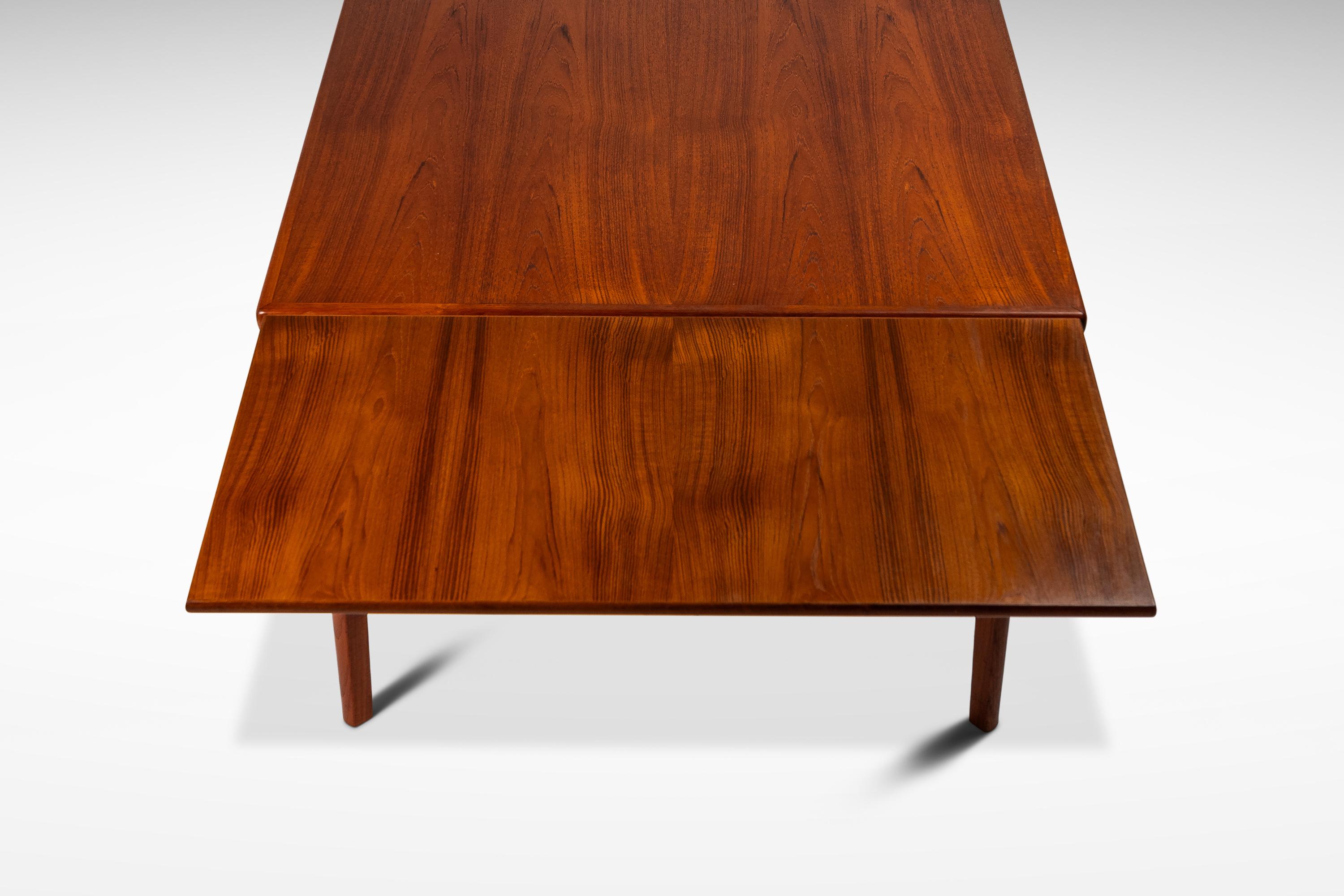 Teak Expansion Dining Table w/ Stow-in Leaves by BRDR Furbo, Denmark, c. 1960s For Sale 1