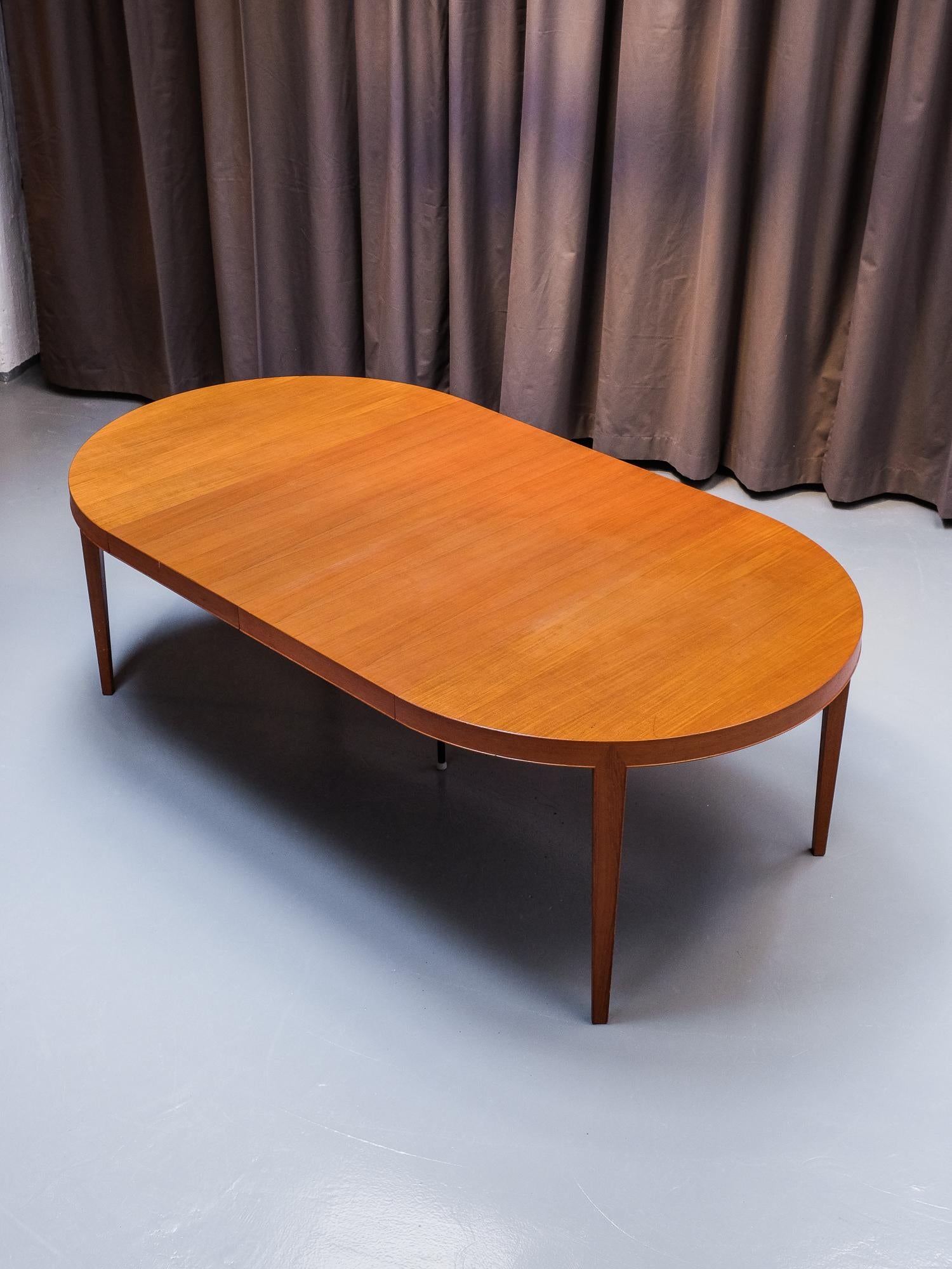 Danish Teak Extendable Dining Table by Severin Hansen for Haslev Møbelsnedkeri, Denmark