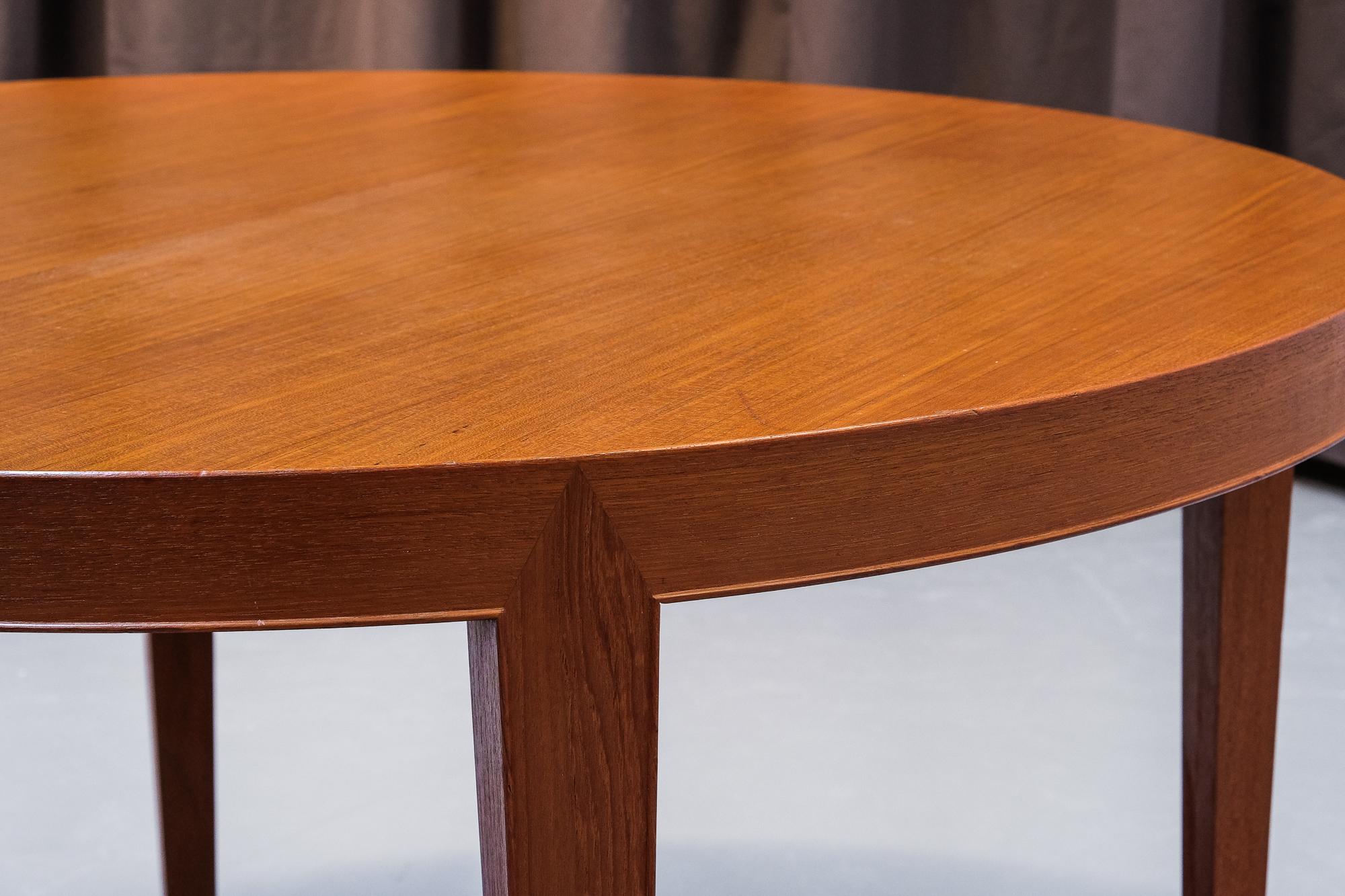 Teak Extendable Dining Table by Severin Hansen for Haslev Møbelsnedkeri, Denmark 1