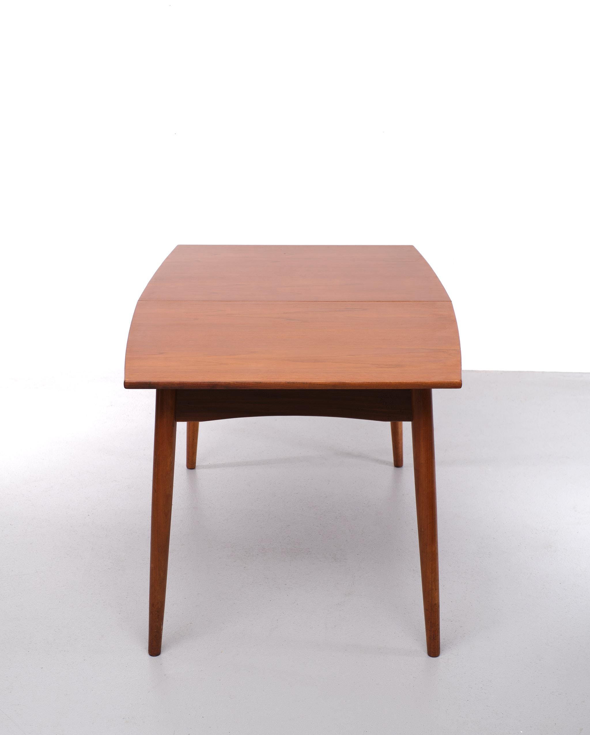 Dutch Teak Extendable Dining Table Fristho Franeker, 1960s