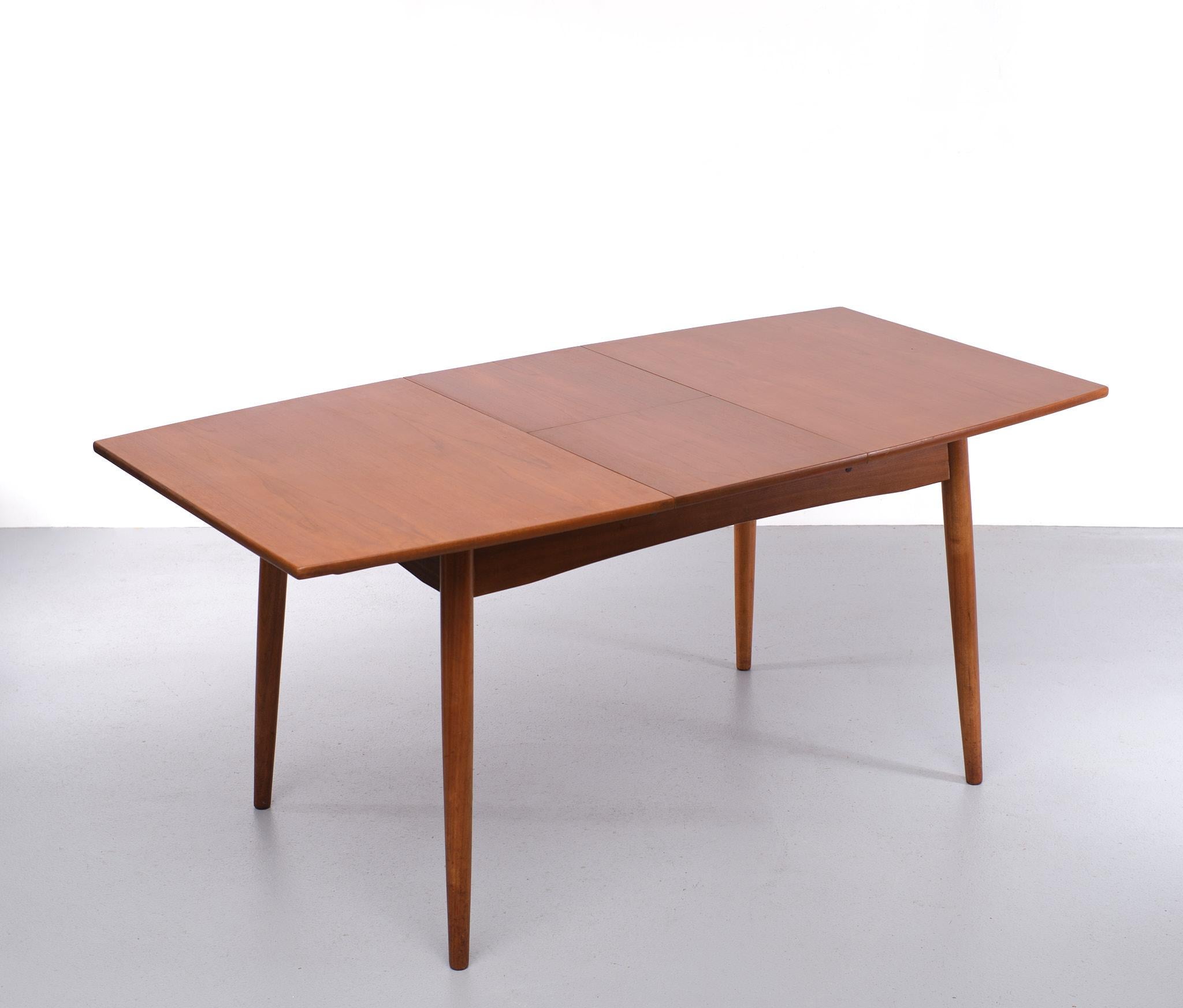 Teak Extendable Dining Table Fristho Franeker, 1960s 1