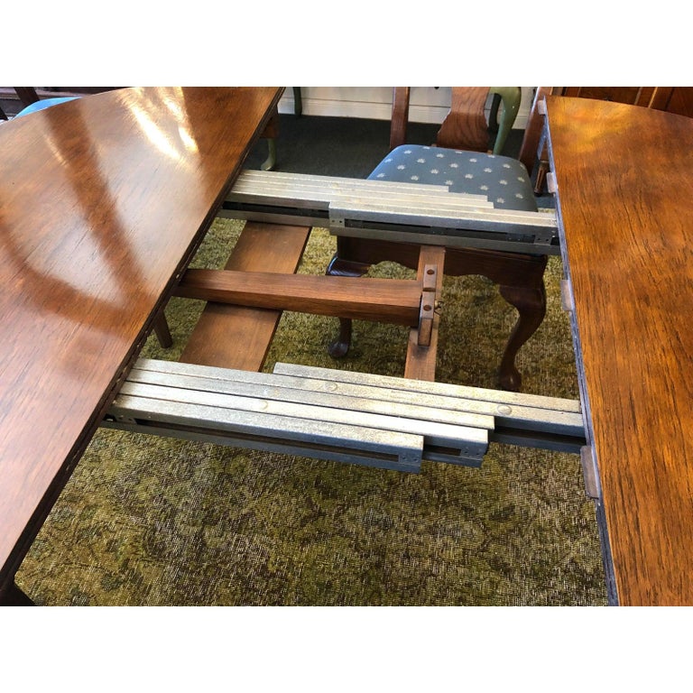 Teak Extension Dining Table + 8 Chairs, from Gumps Sf For Sale at 1stDibs