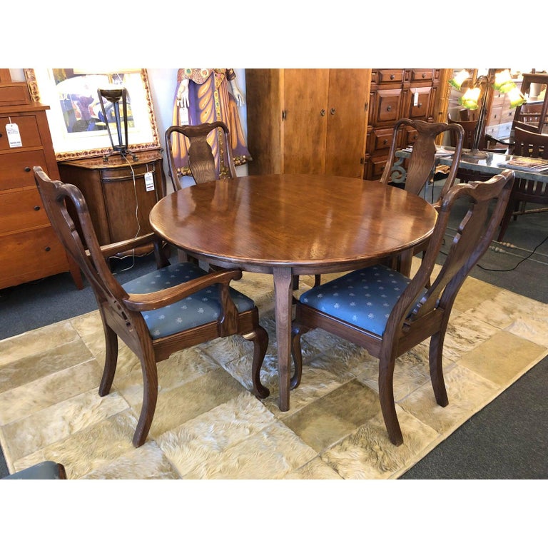 Teak Extension Dining Table + 8 Chairs, from Gumps Sf For Sale at 1stDibs