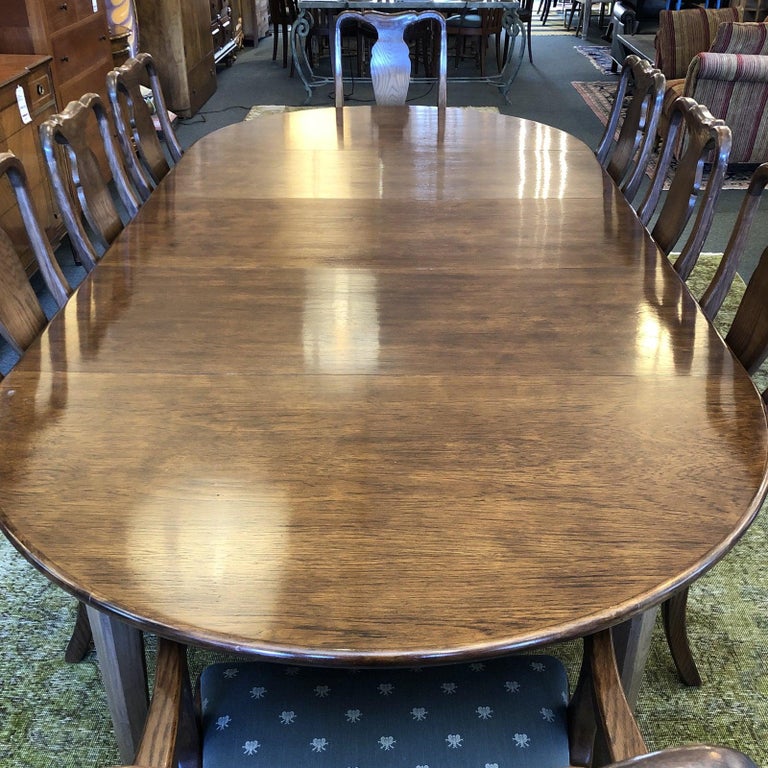 Teak Extension Dining Table + 8 Chairs, from Gumps Sf For Sale at 1stDibs