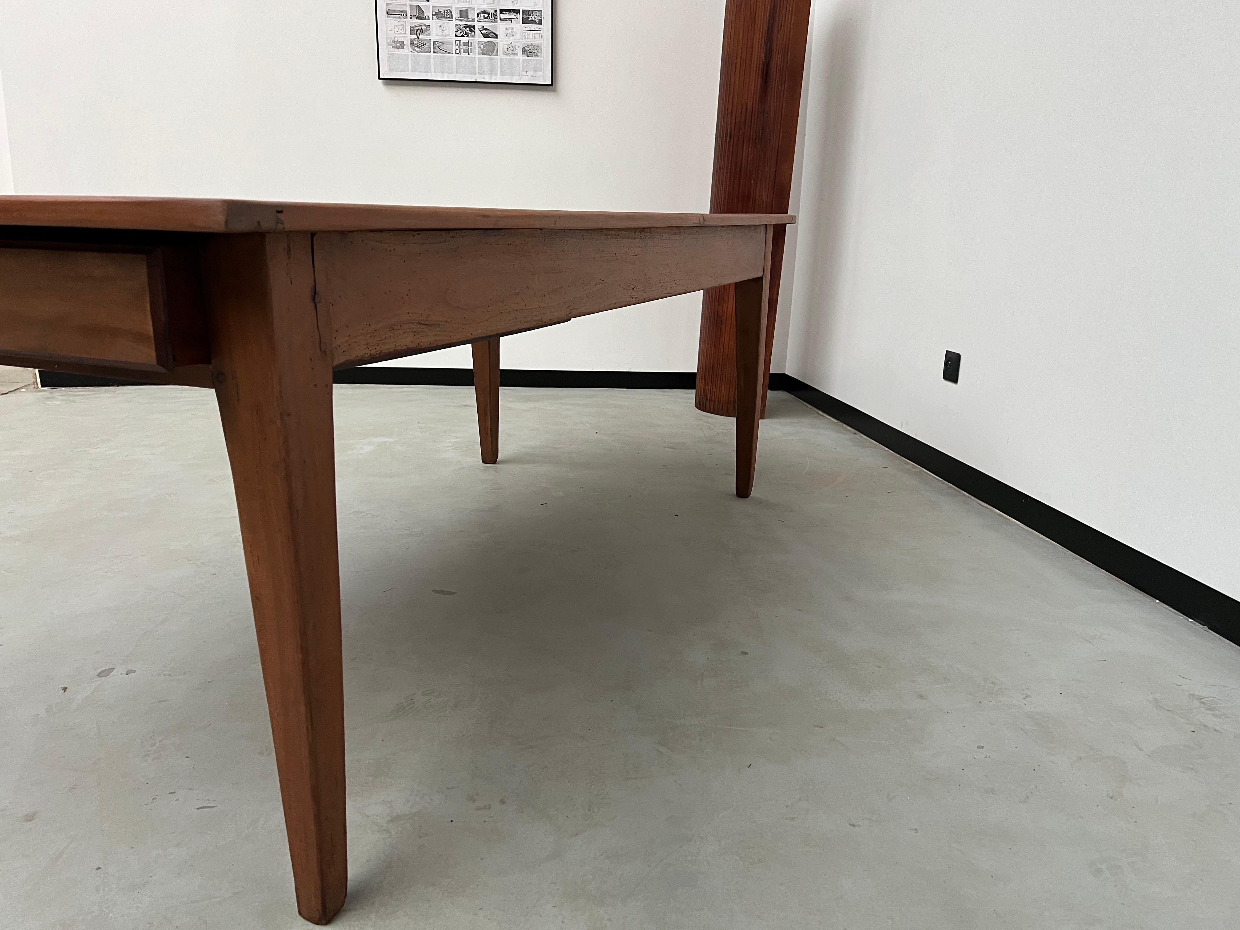Teak farm table with spindle legs For Sale 11