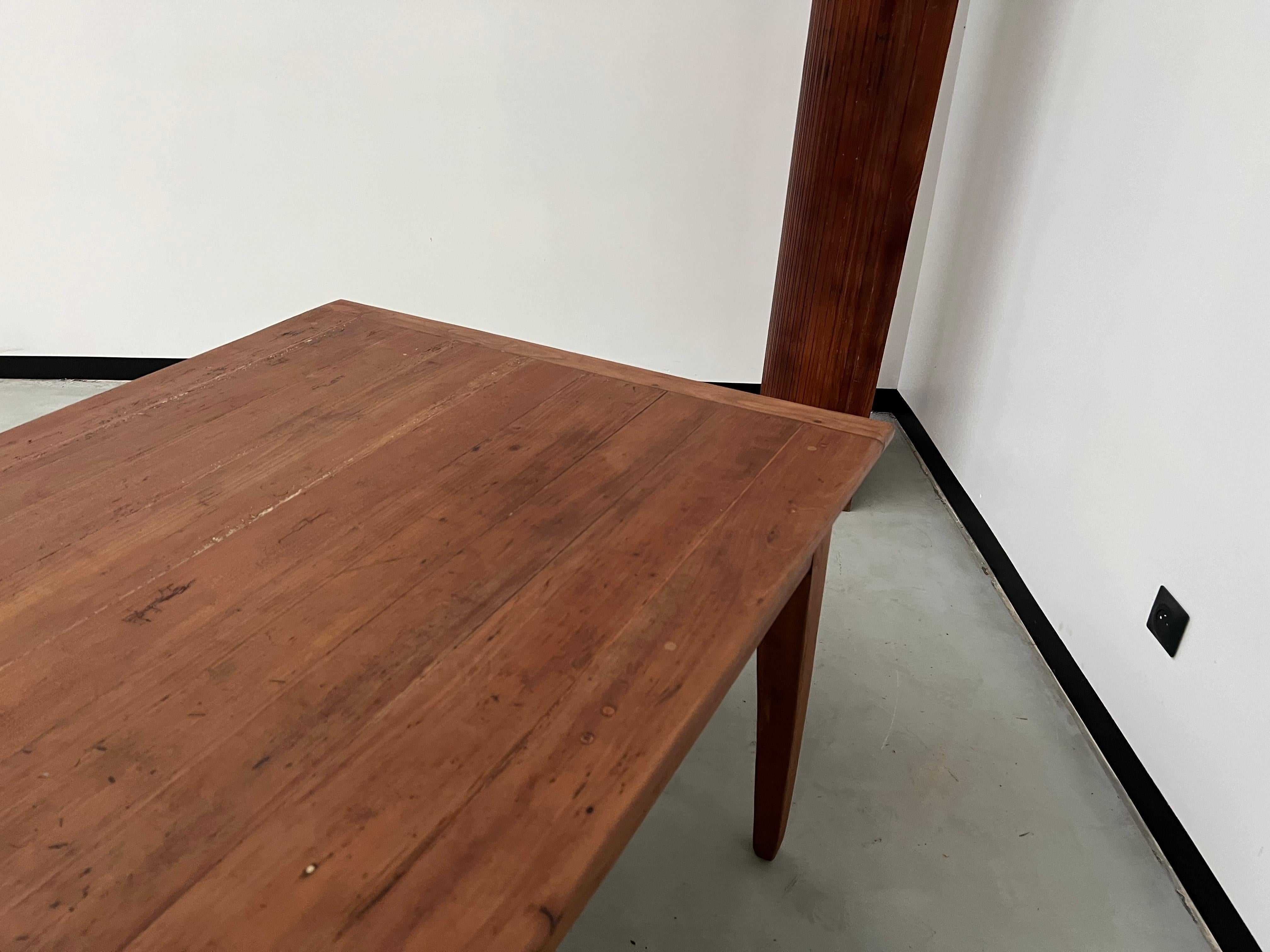 Teak farm table with spindle legs For Sale 14