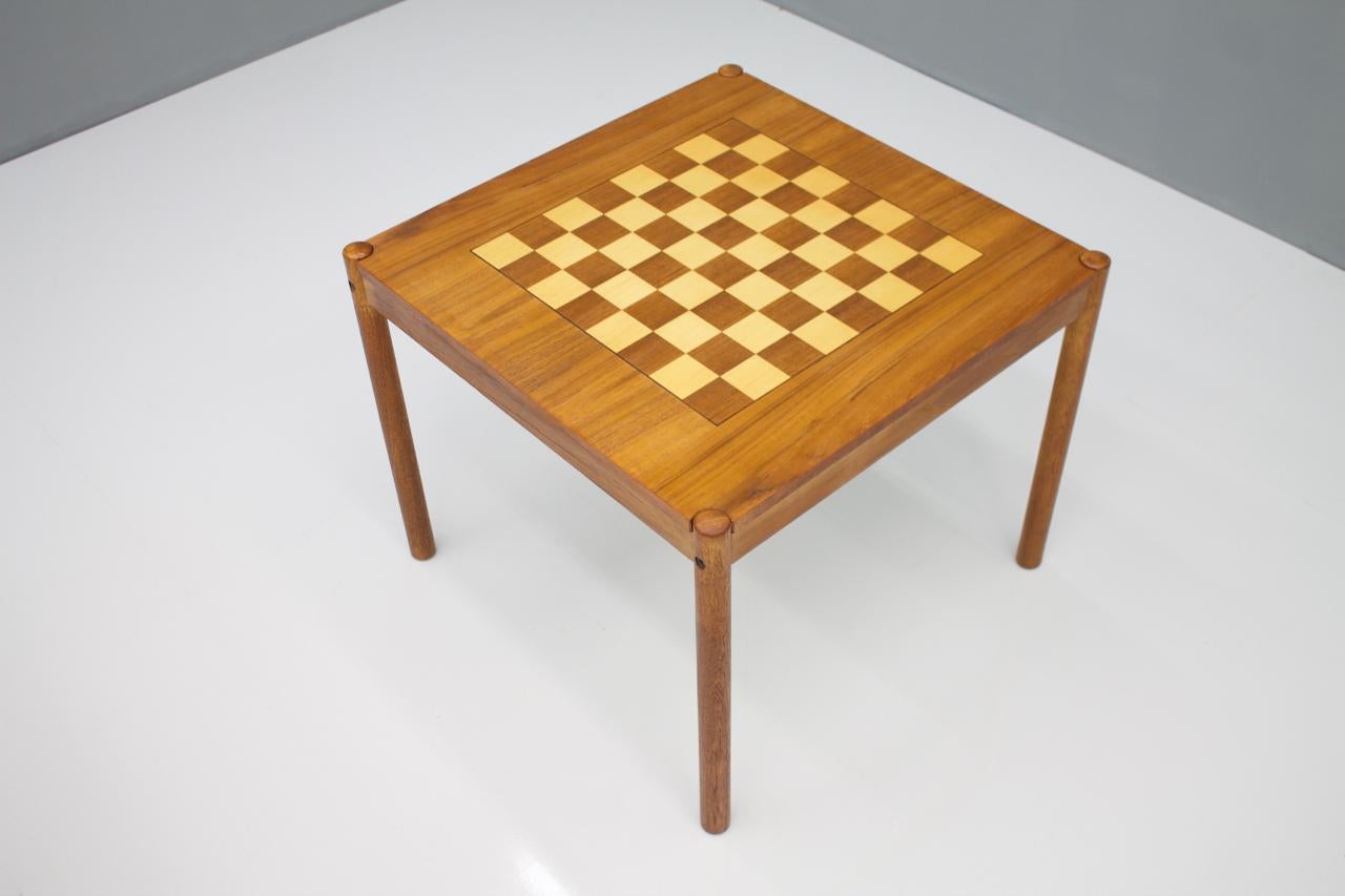 Teak Flip-Top Chess Table by Georg Petersen, Denmark, 1960s 4
