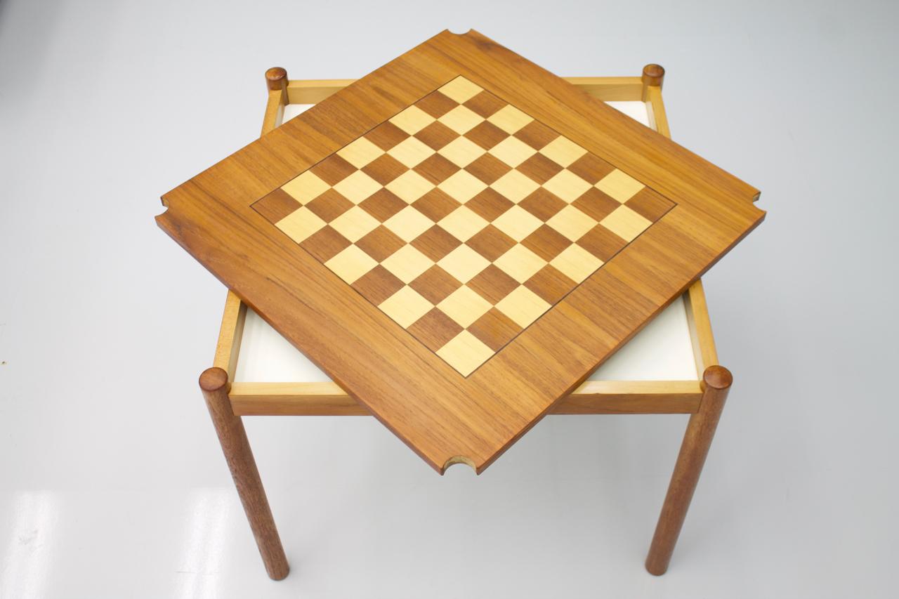 Mid-20th Century Teak Flip-Top Chess Table by Georg Petersen, Denmark, 1960s