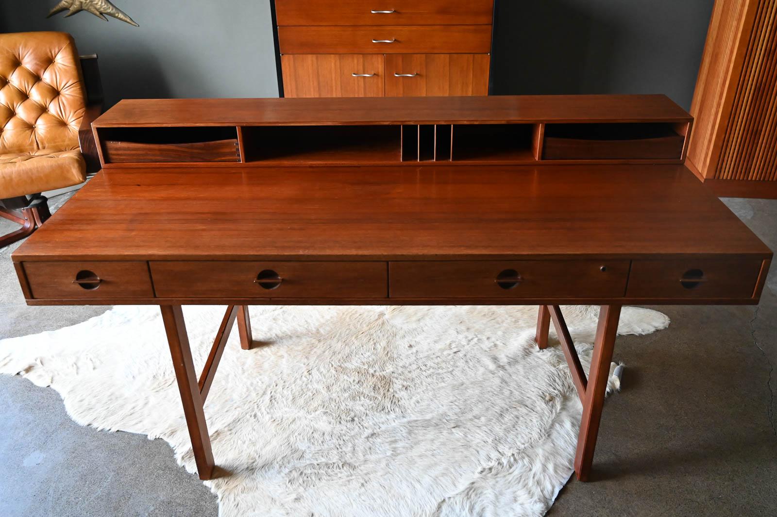 Scandinavian Modern Teak Flip-Top Partners Desk by Peter Løvig Nielsen, circa 1970