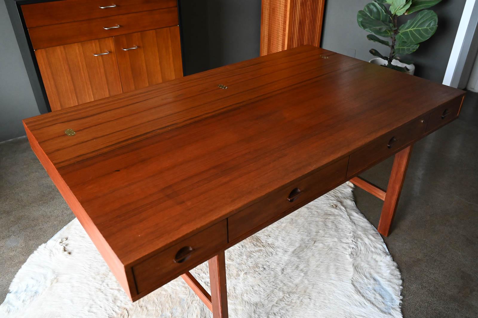 Teak Flip-Top Partners Desk by Peter Løvig Nielsen, circa 1970 1