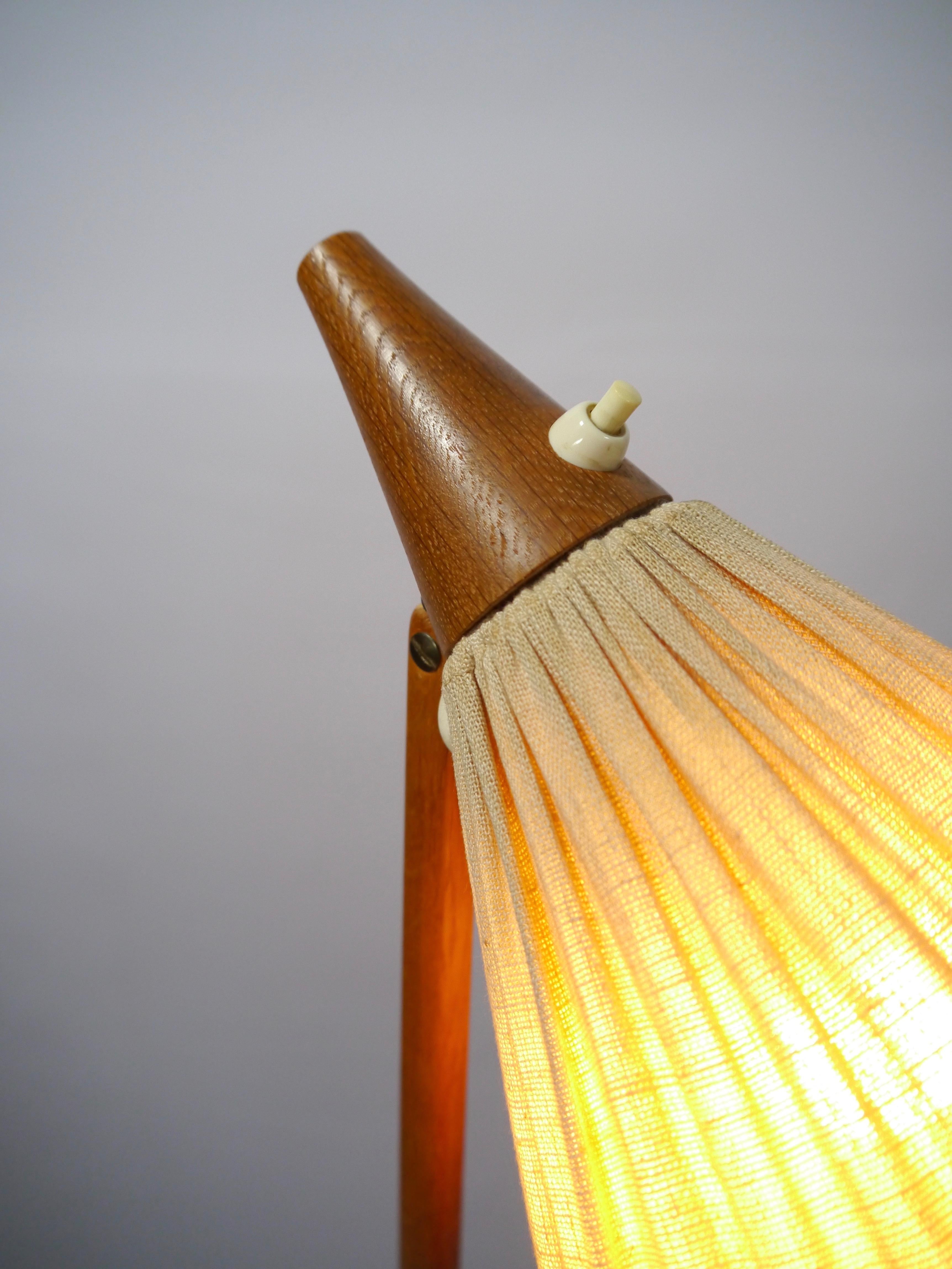 Teak Floor Lamp by Uno & Östen Kristiansson for Luxus, Sweden, 1950s 4