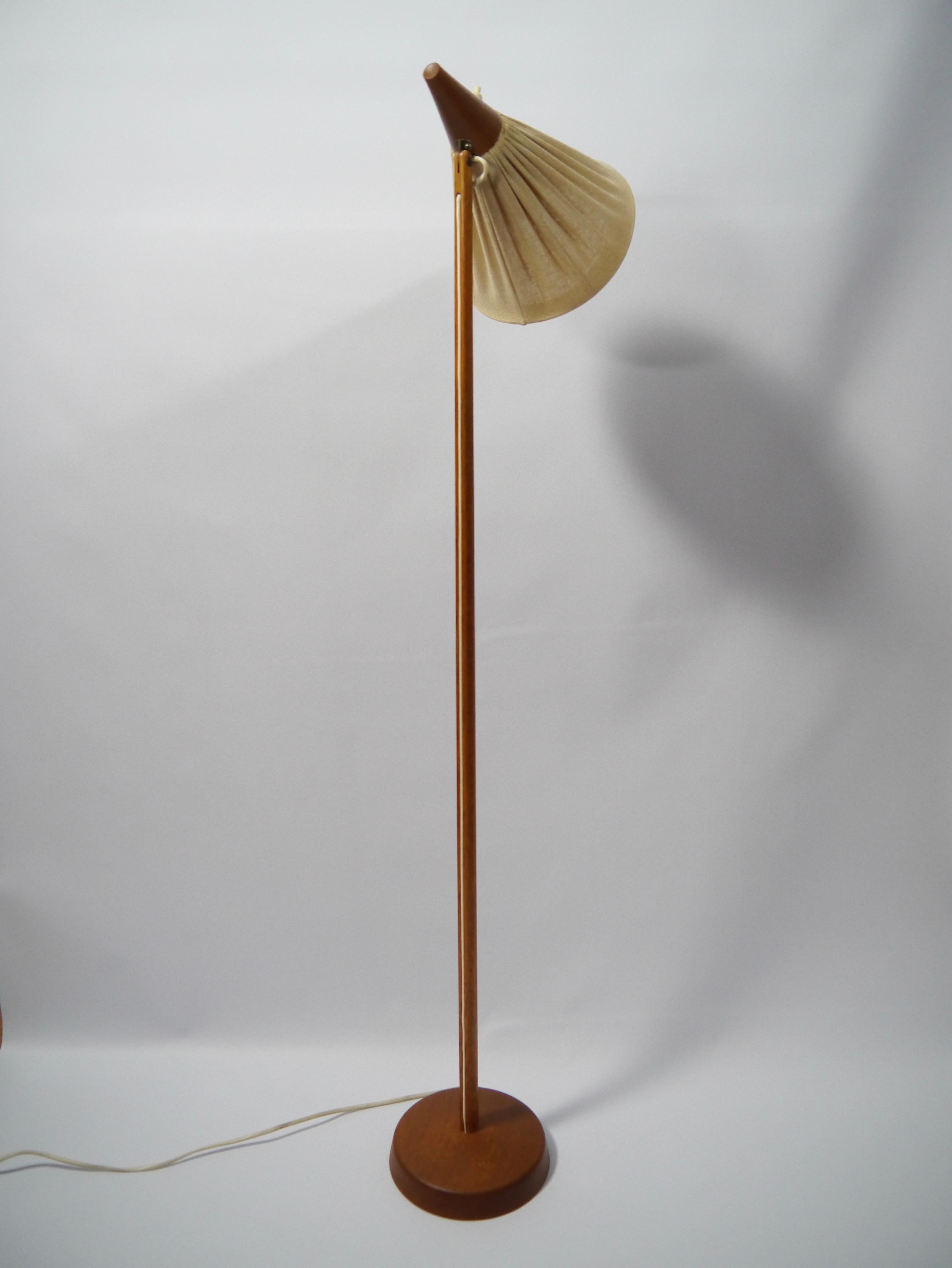 20th Century Teak Floor Lamp by Uno & Östen Kristiansson for Luxus, Sweden, 1950s