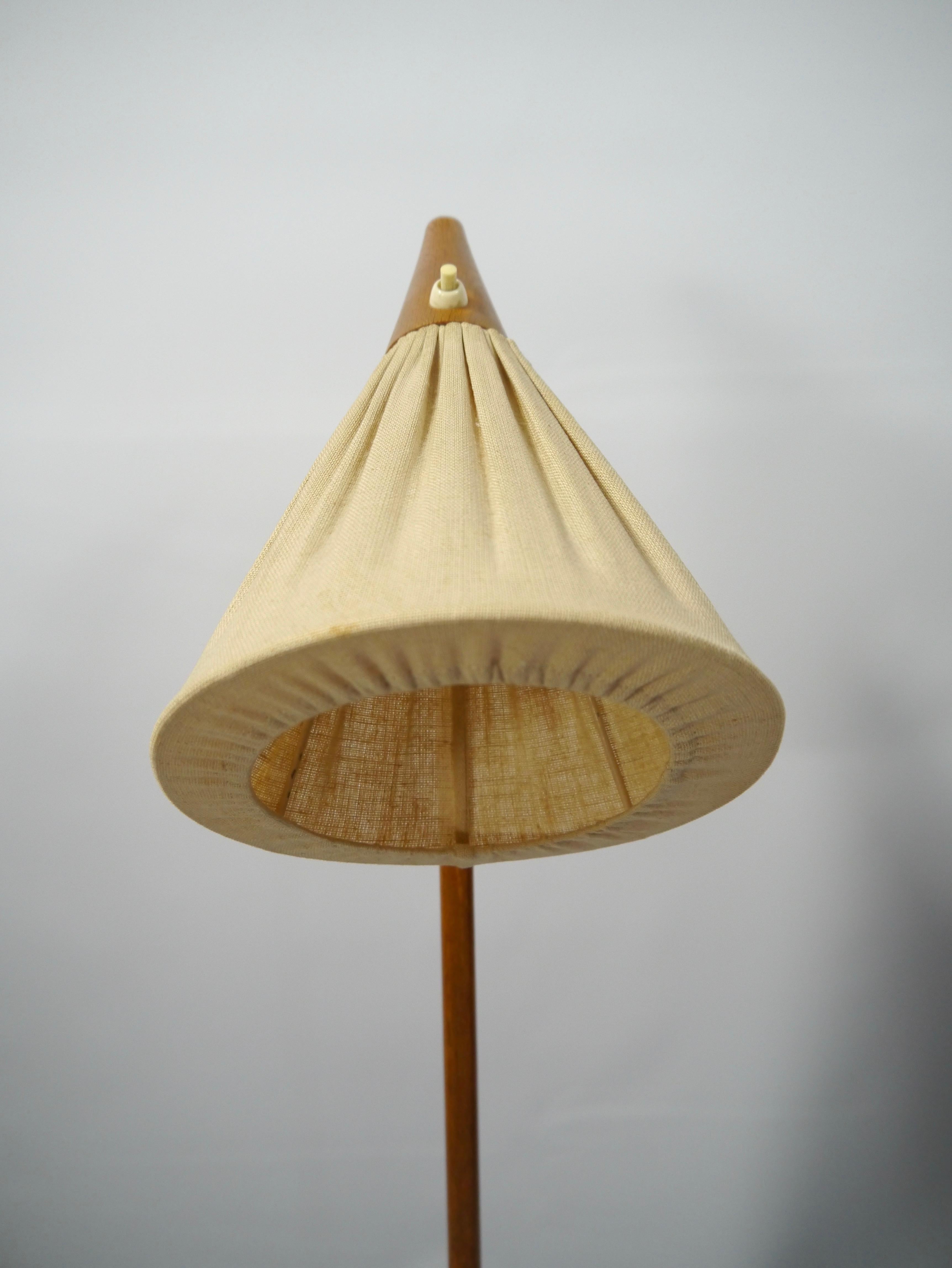 Teak Floor Lamp by Uno & Östen Kristiansson for Luxus, Sweden, 1950s 2