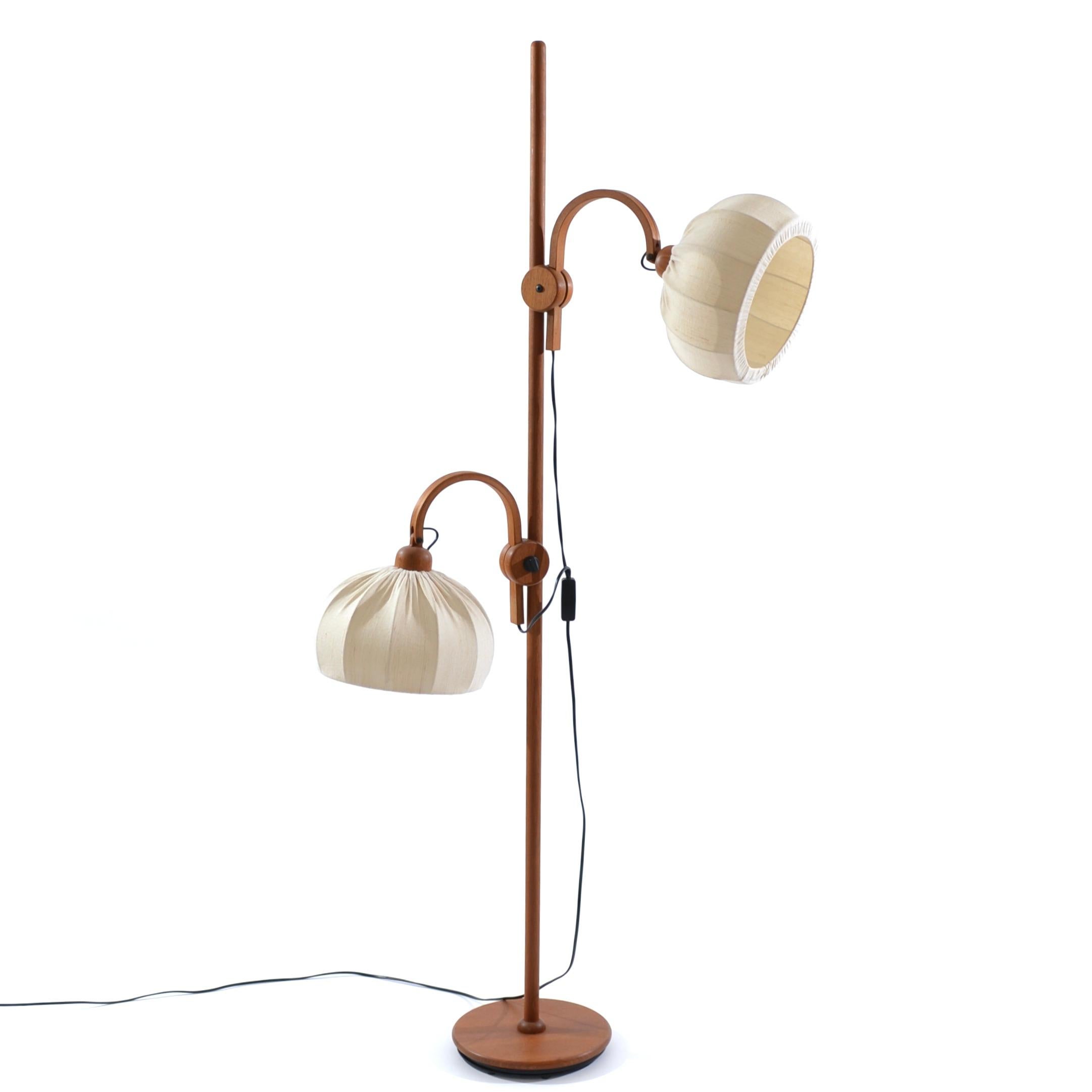 Late 20th Century Teak floor lamp, Domus, 1980's For Sale