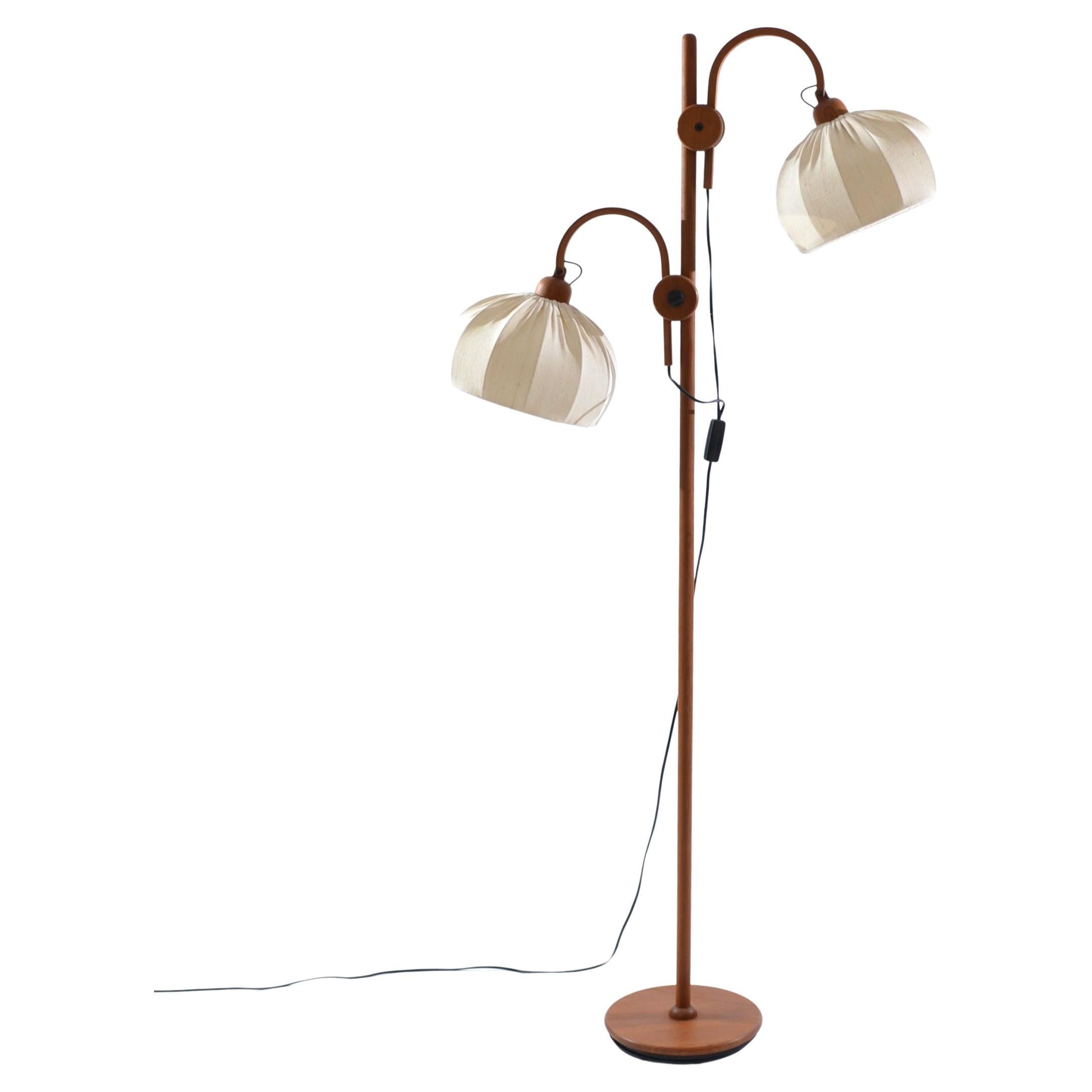 Teak floor lamp, Domus, 1980's For Sale