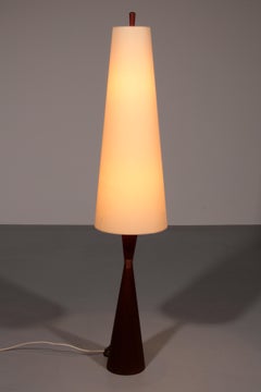 Teak Floor Lamp with Fabric Shade from Parker Knoll, 1960s
