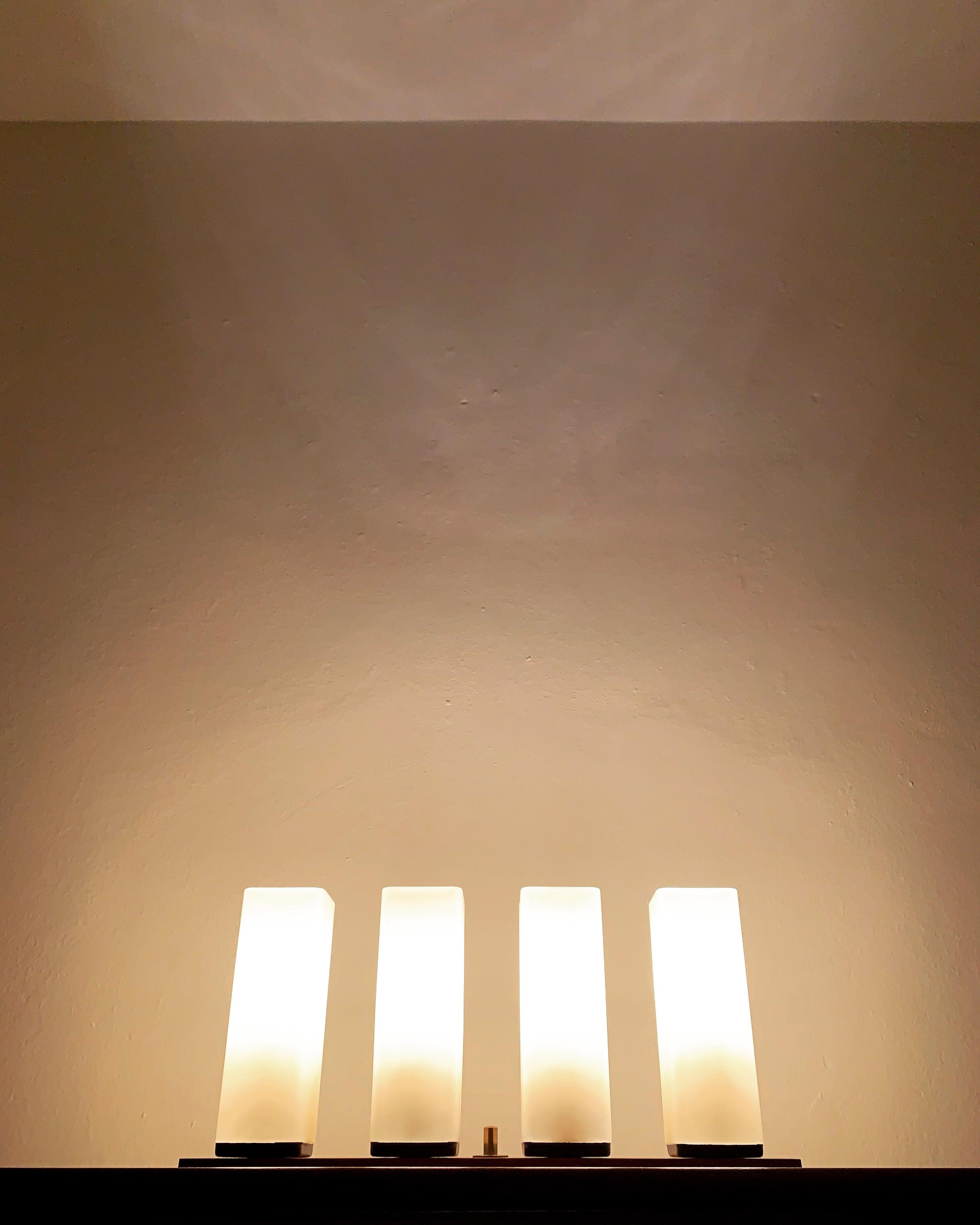 Teak Flush Lamp For Sale 3