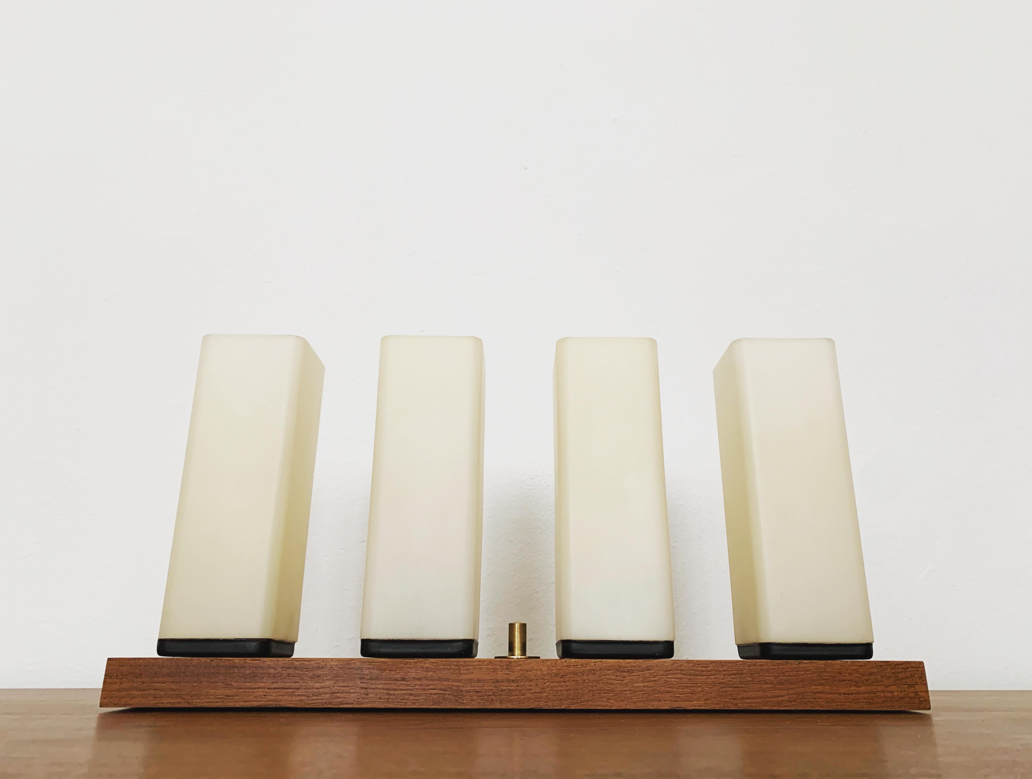 Teak Flush Lamp In Good Condition For Sale In München, DE