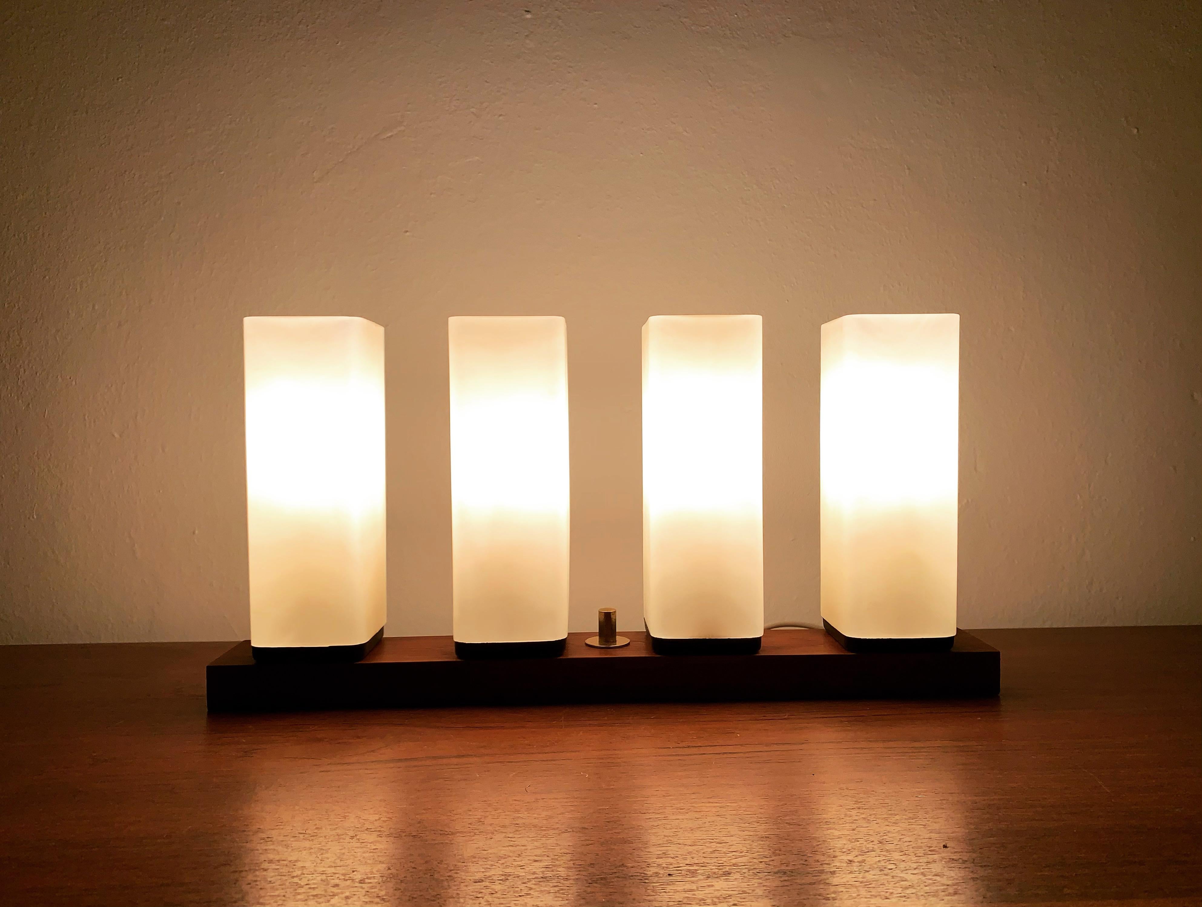 Teak Flush Lamp For Sale 1