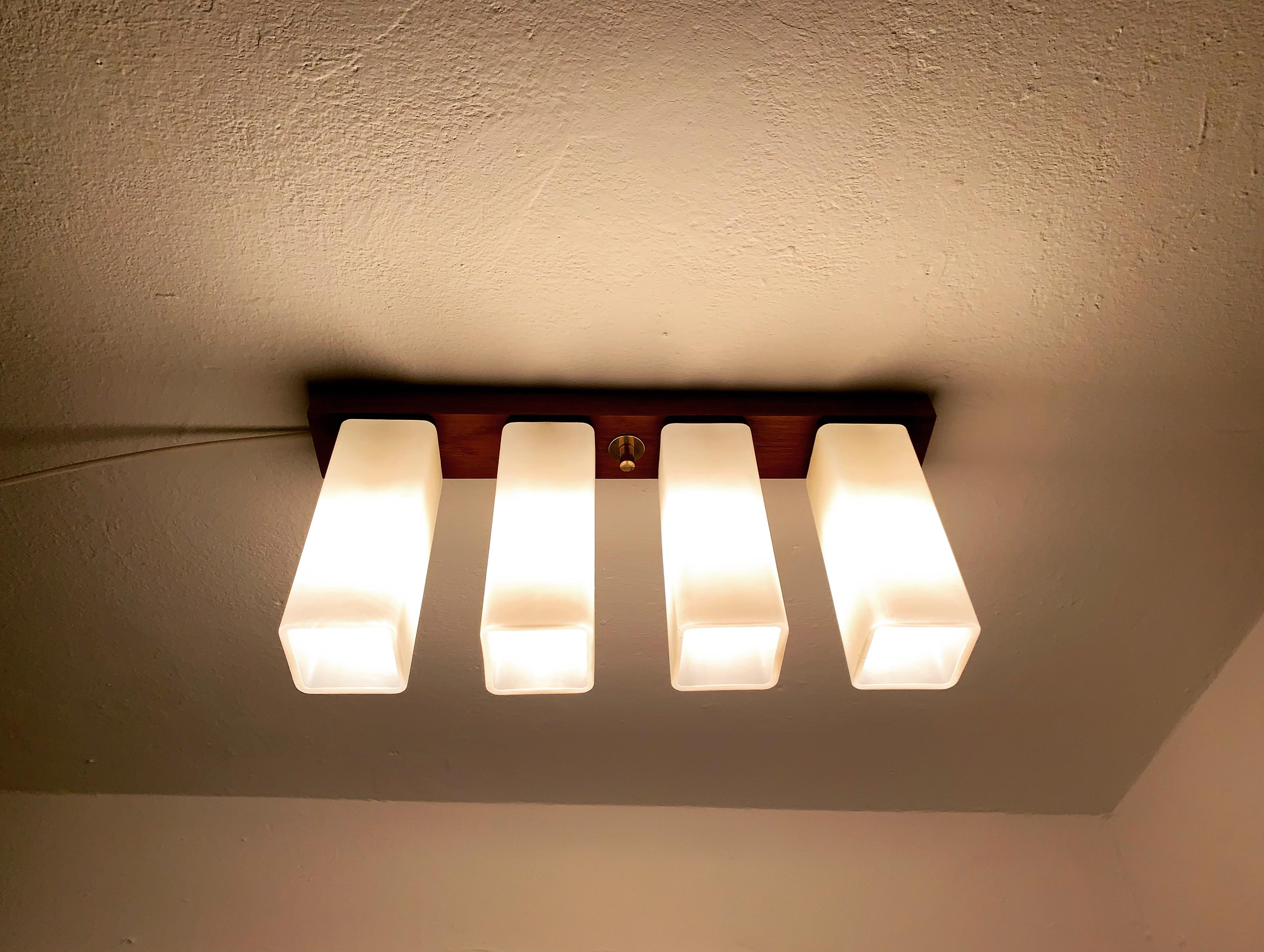 Teak Flush Lamp For Sale 2