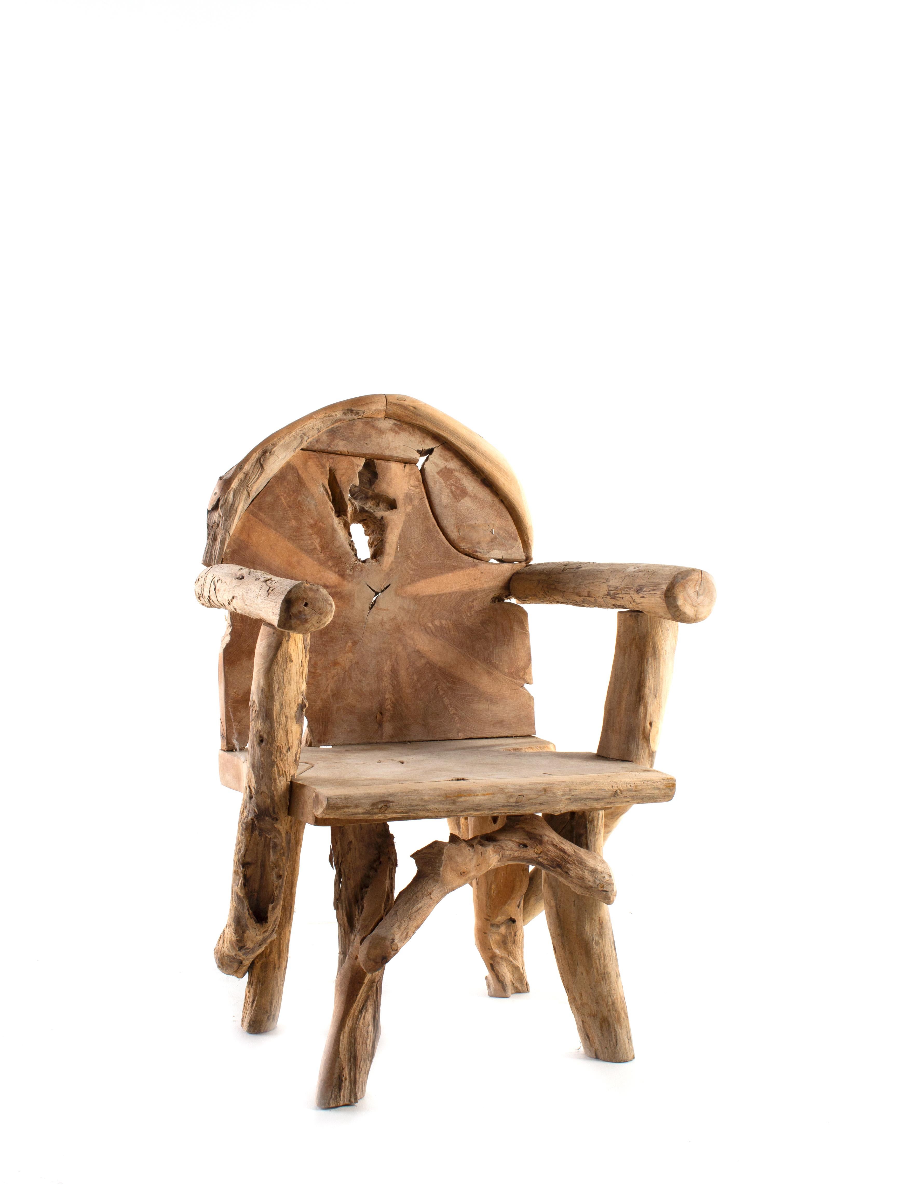 Teak Folk Art dining chair.