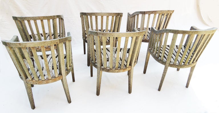 Teak Garden Set, Table and Six Chairs by Munder-Skiles at 1stDibs