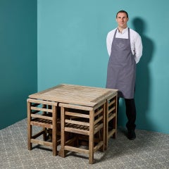 Teak Garden Shipbreaker Table & Chairs Attributed to Heals