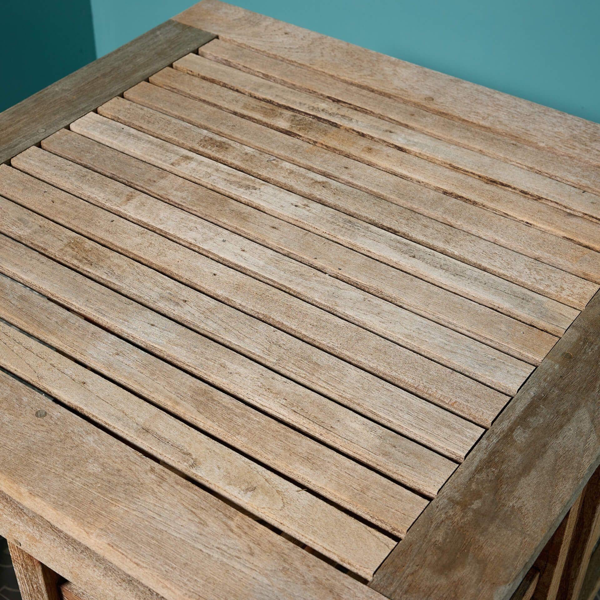 Teak Garden Shipbreaker Table & Chairs Attributed to Heals For Sale 1