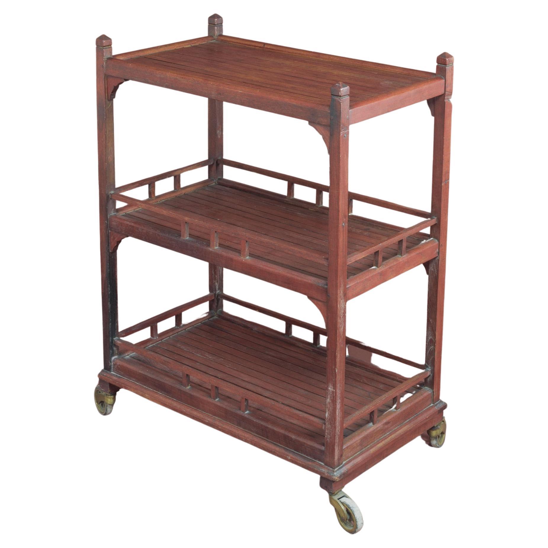 Teak Garden Trolley, circa 1925 For Sale