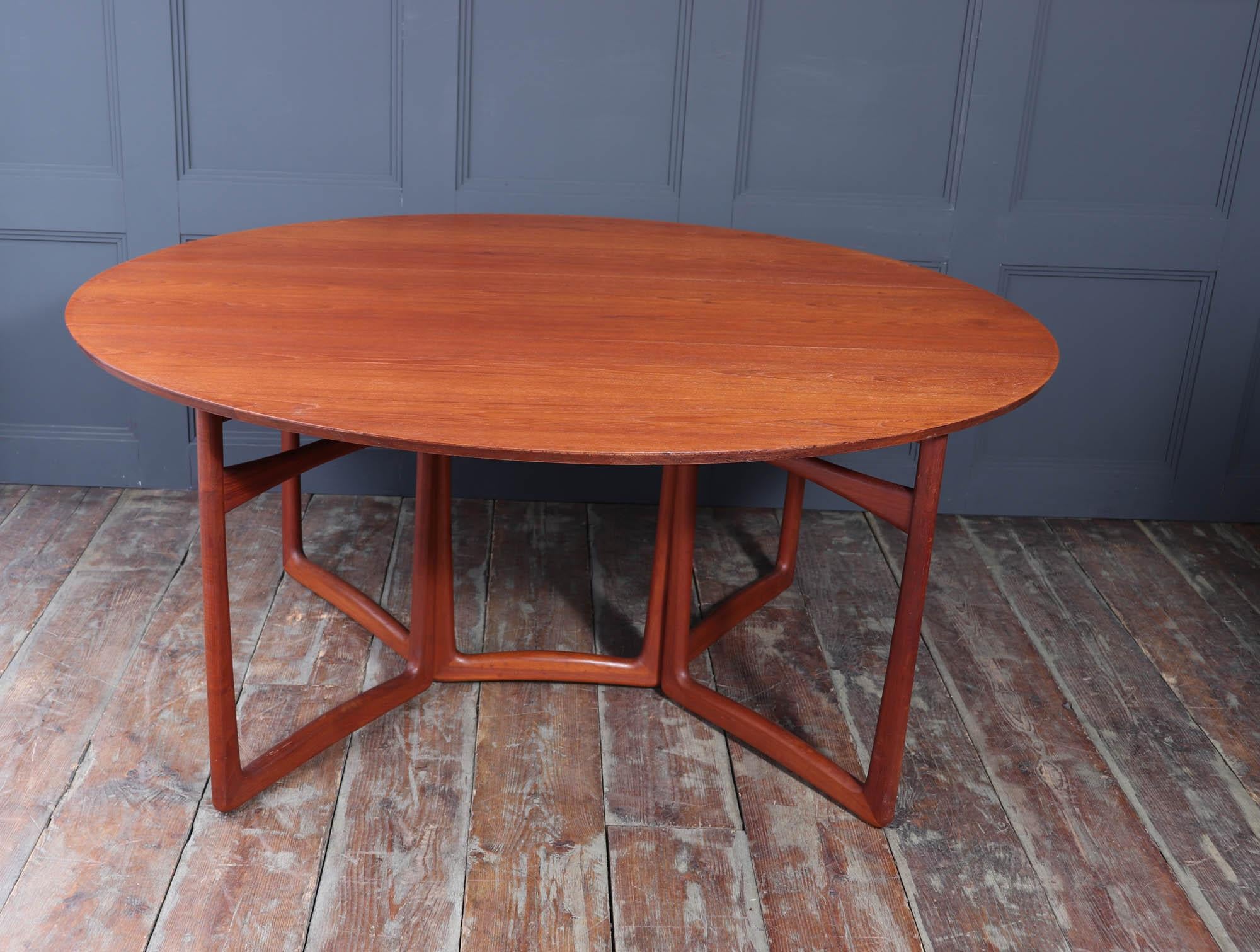 Danish Teak Gateleg Dining Table by Hvidt & Mølgaard-Nielsen for France & Son For Sale