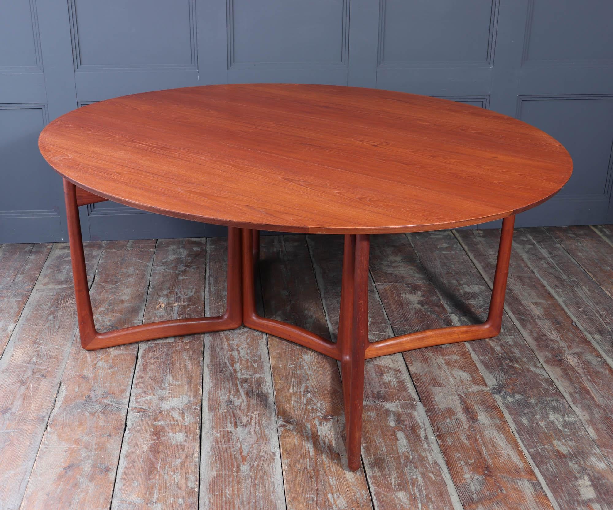 Mid-20th Century Teak Gateleg Dining Table by Hvidt & Mølgaard-Nielsen for France & Son For Sale