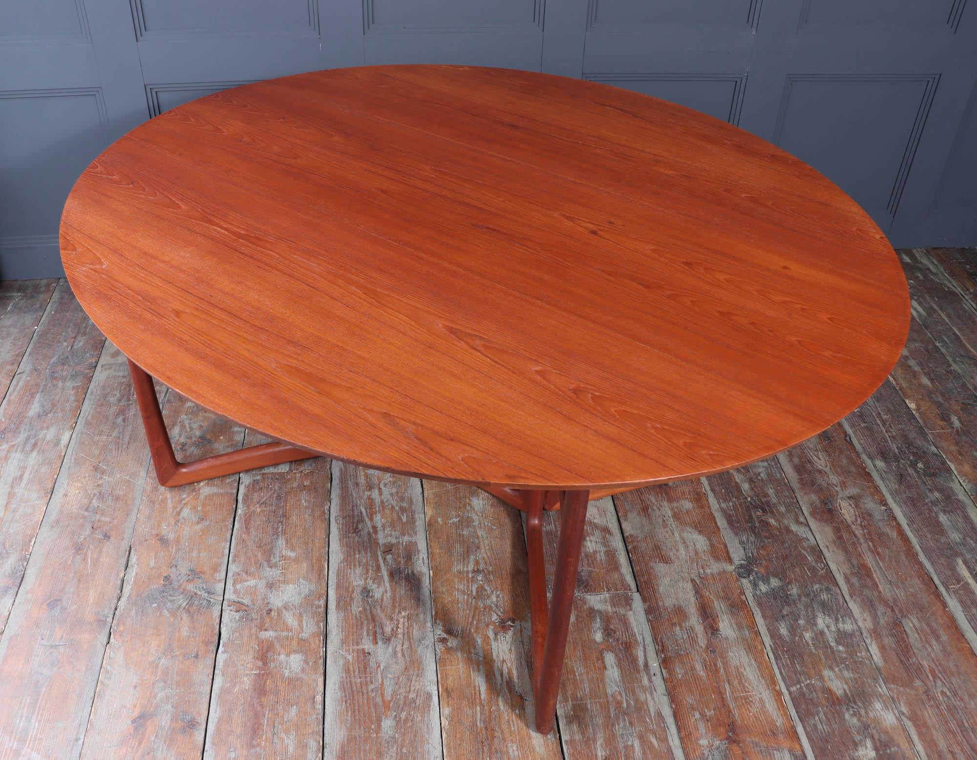 Teak Gateleg Dining Table by Hvidt & Mølgaard-Nielsen for France & Son For Sale 1