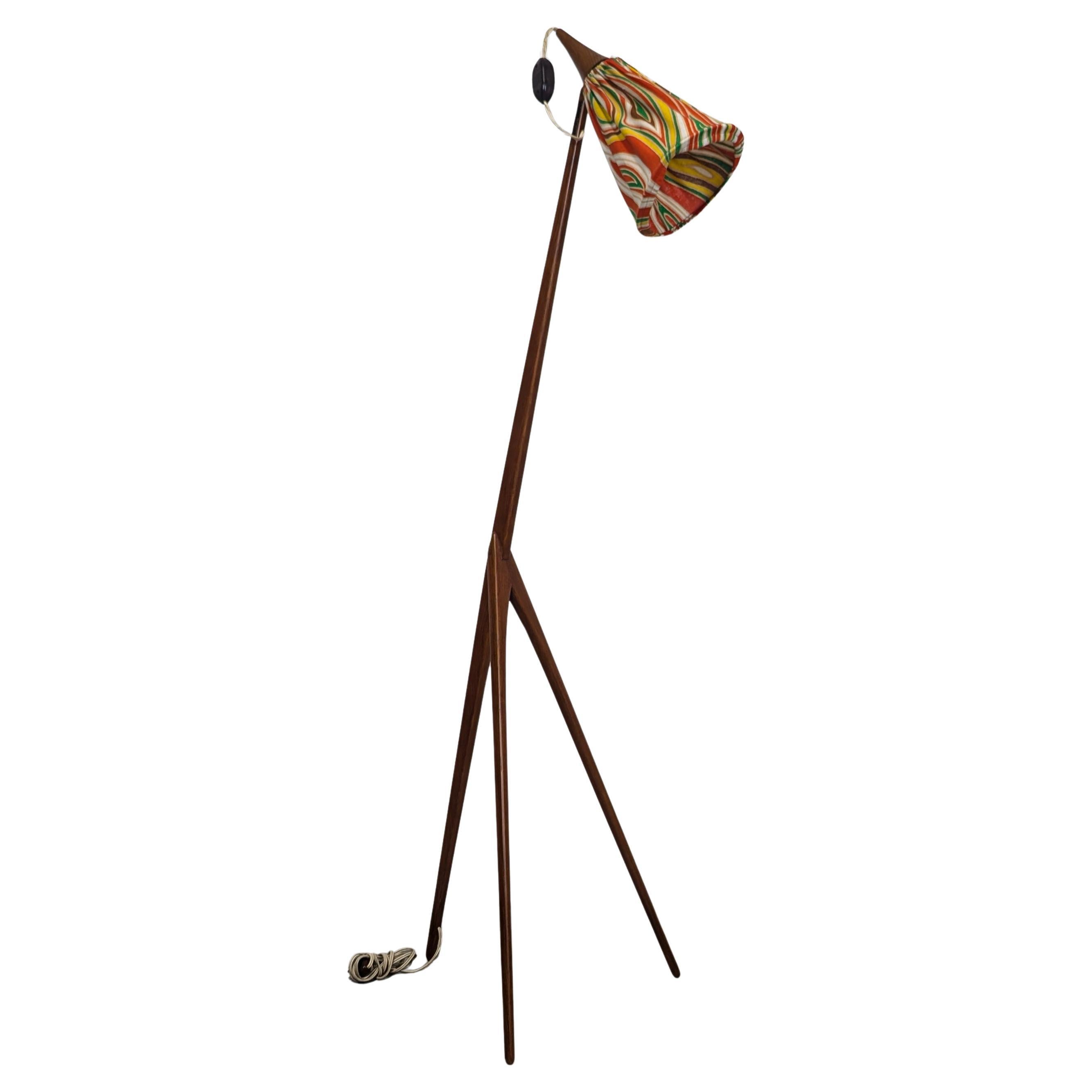 Stehleuchte "Giraffe" aus Teakholz von Uno & Östen Kristiansson für Luxus, um 1950