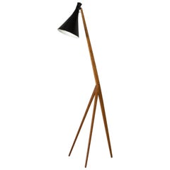 Vintage Teak "Giraffe" Floor Lamp by Uno and Östen Kristiansson