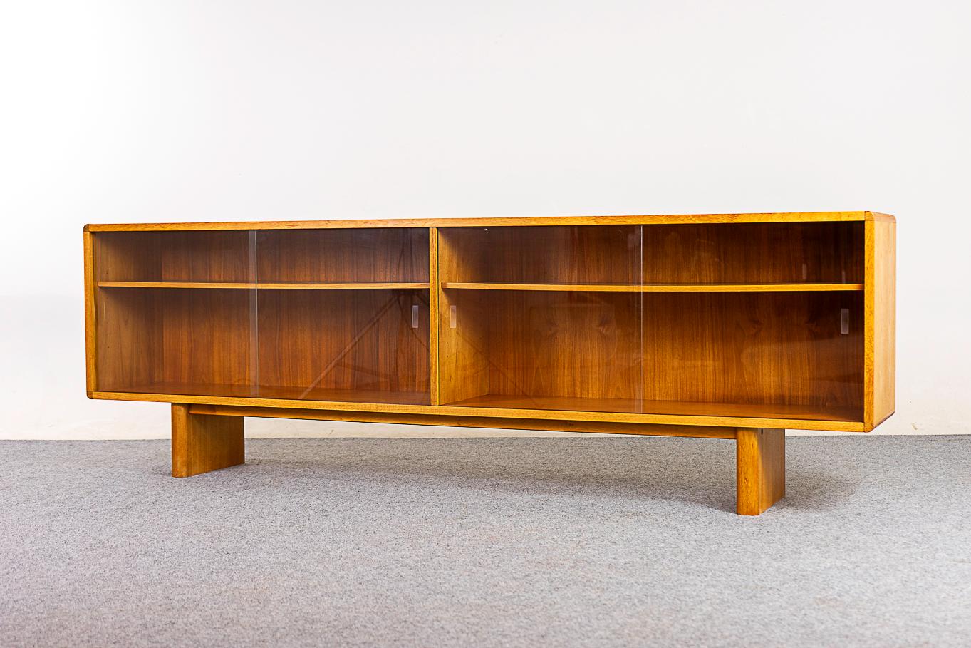 Teak & Glass Danish Modern Cabinet For Sale 2