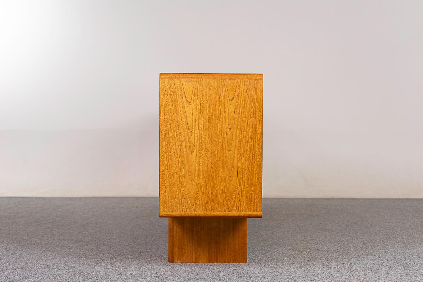 Teak & Glass Danish Modern Cabinet For Sale 3