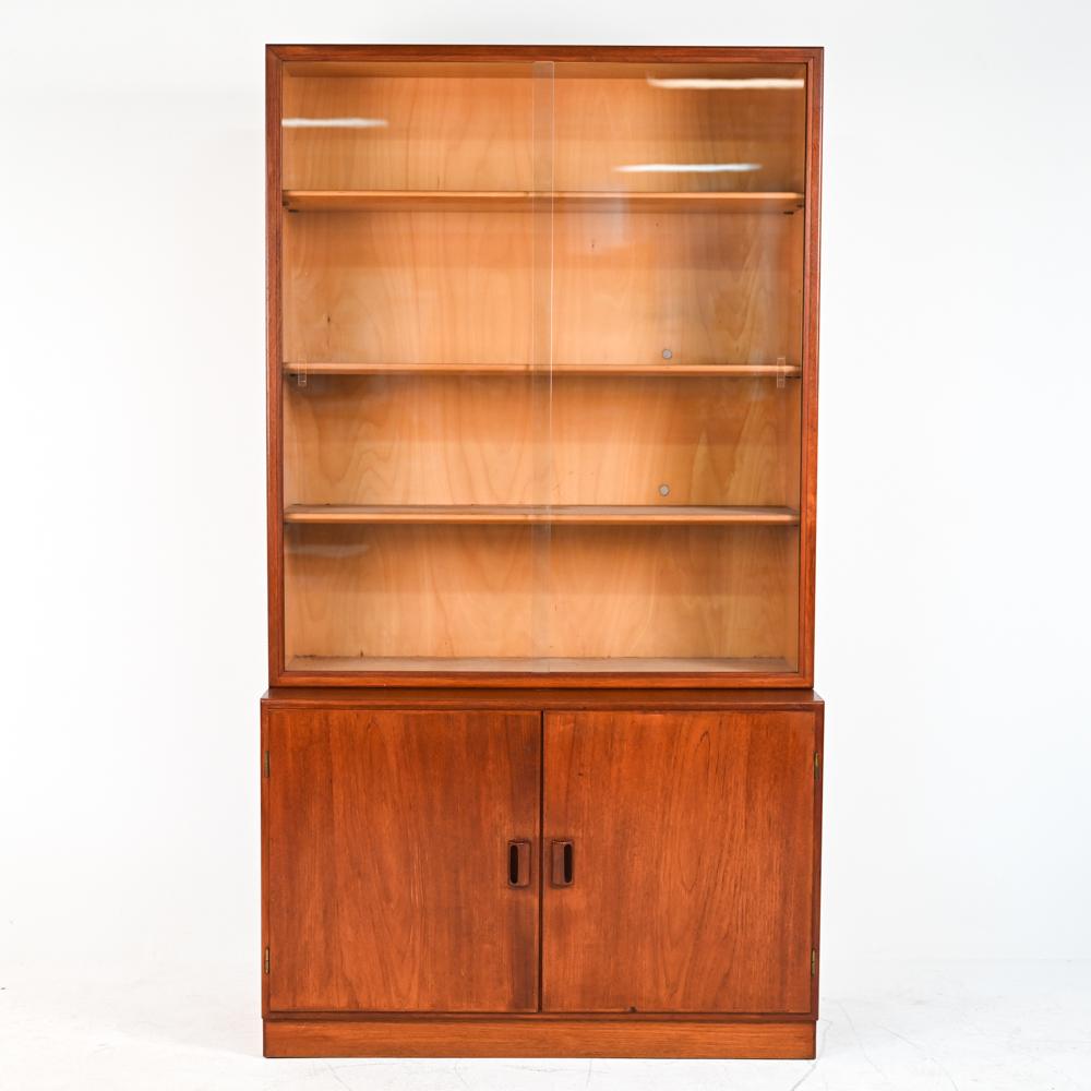 Teak GlassFront Bookcase by Børge Mogensen for Møbler at 1stDibs