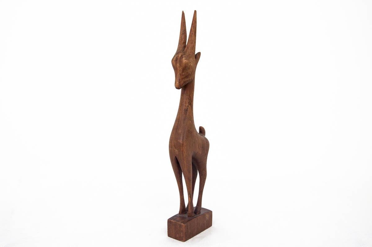 Scandinavian Modern Teak Goat Figurine, Denmark, 1960 For Sale