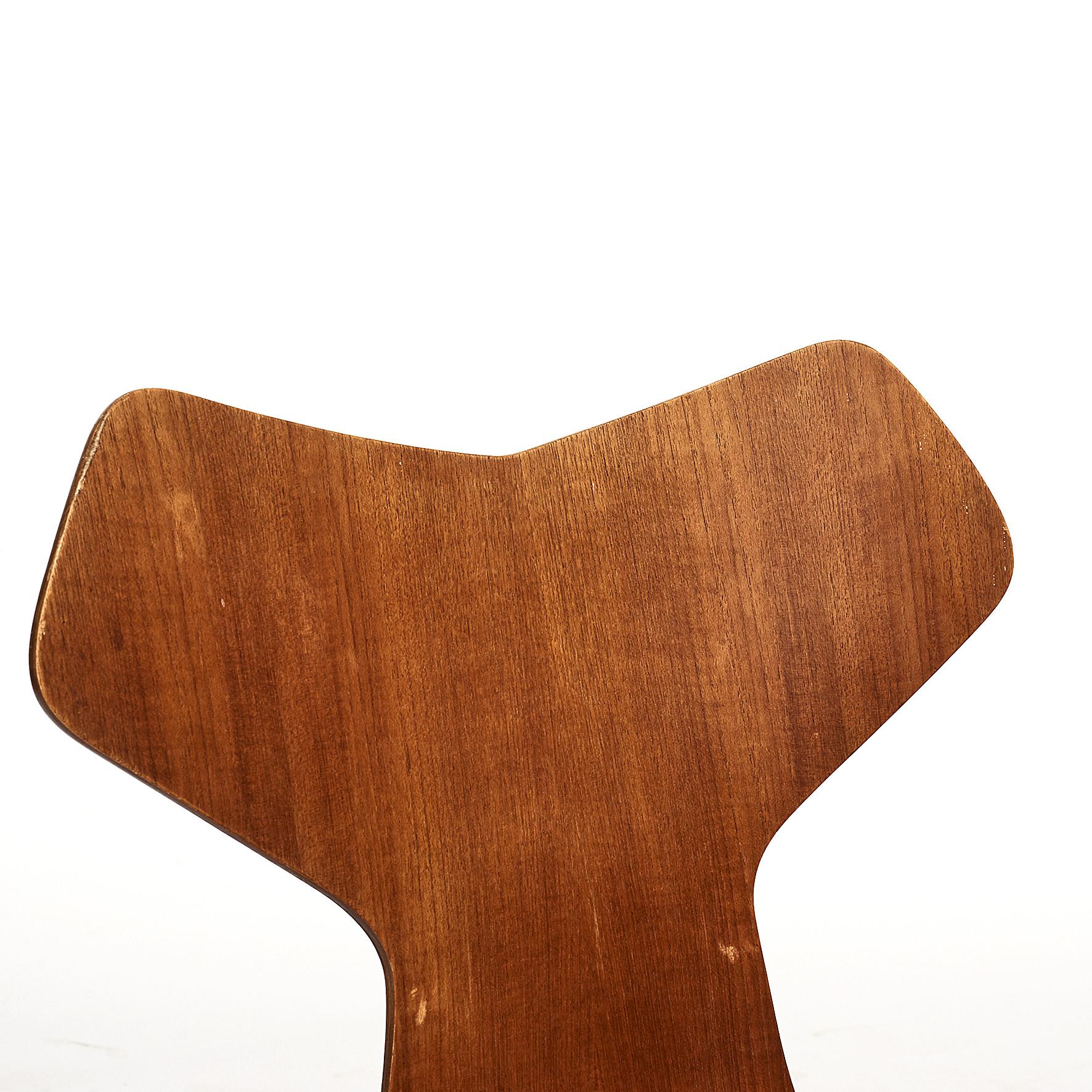 Teak Grand Prix Chairs by Arne Jacobsen, Set of Six 4