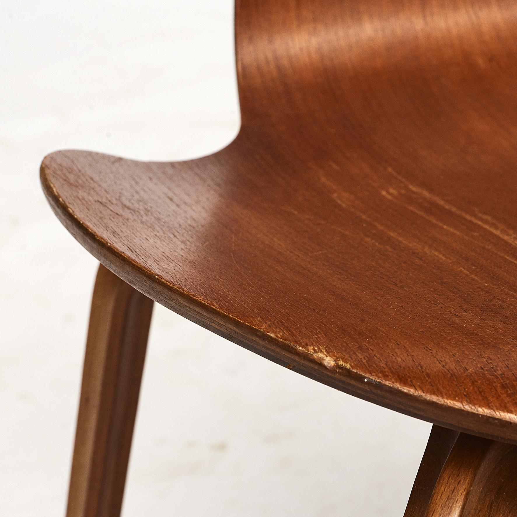 Teak Grand Prix Chairs by Arne Jacobsen, Set of Six 7