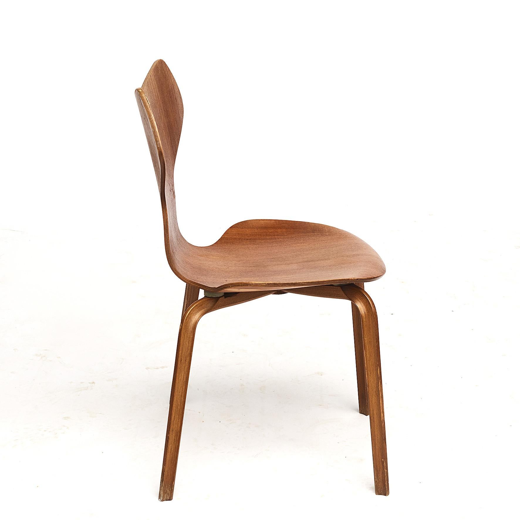 Scandinavian Modern Teak Grand Prix Chairs by Arne Jacobsen, Set of Six