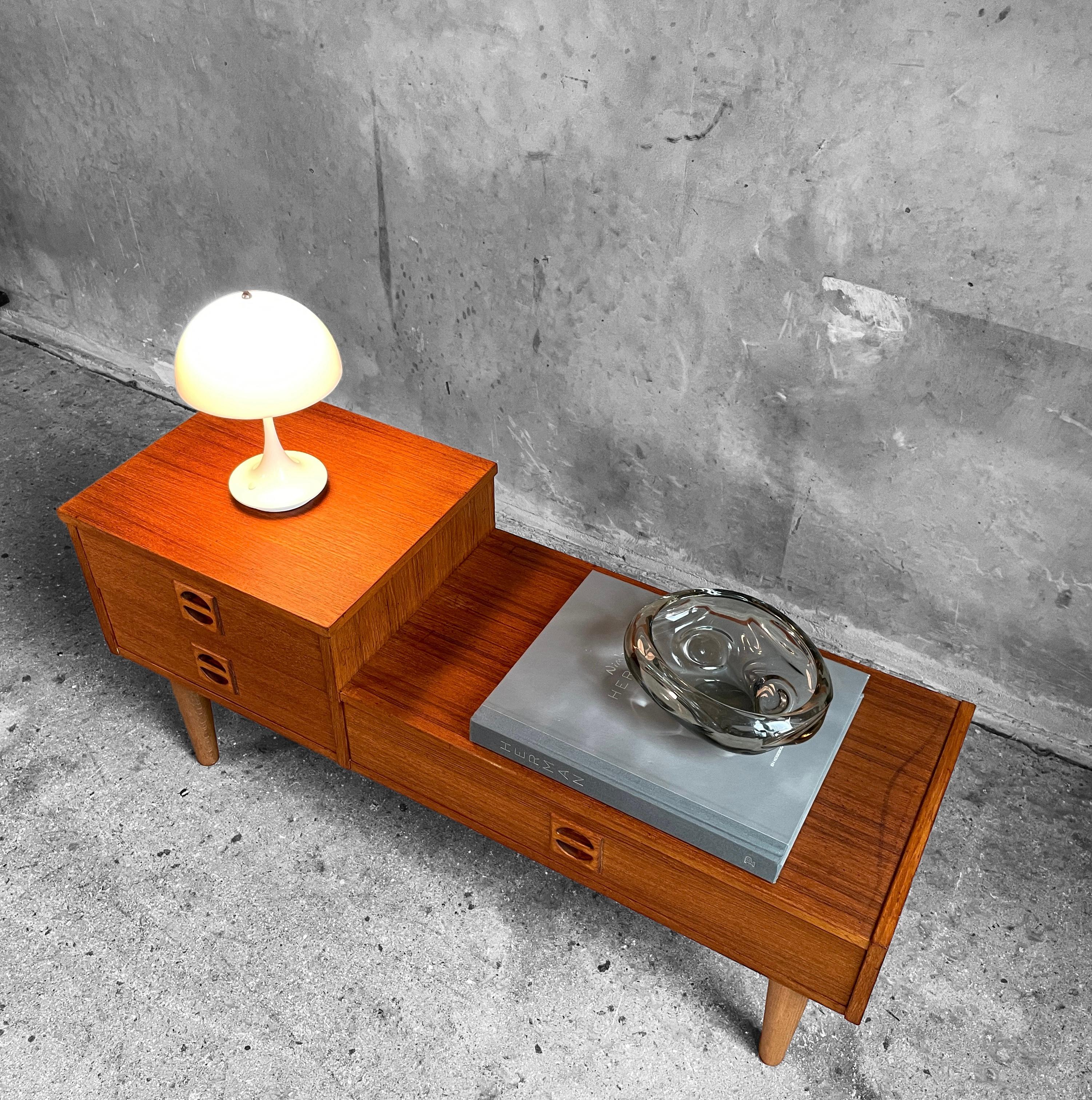 Teak Hallway Sideboard Bench, Denmark, 1960s 6