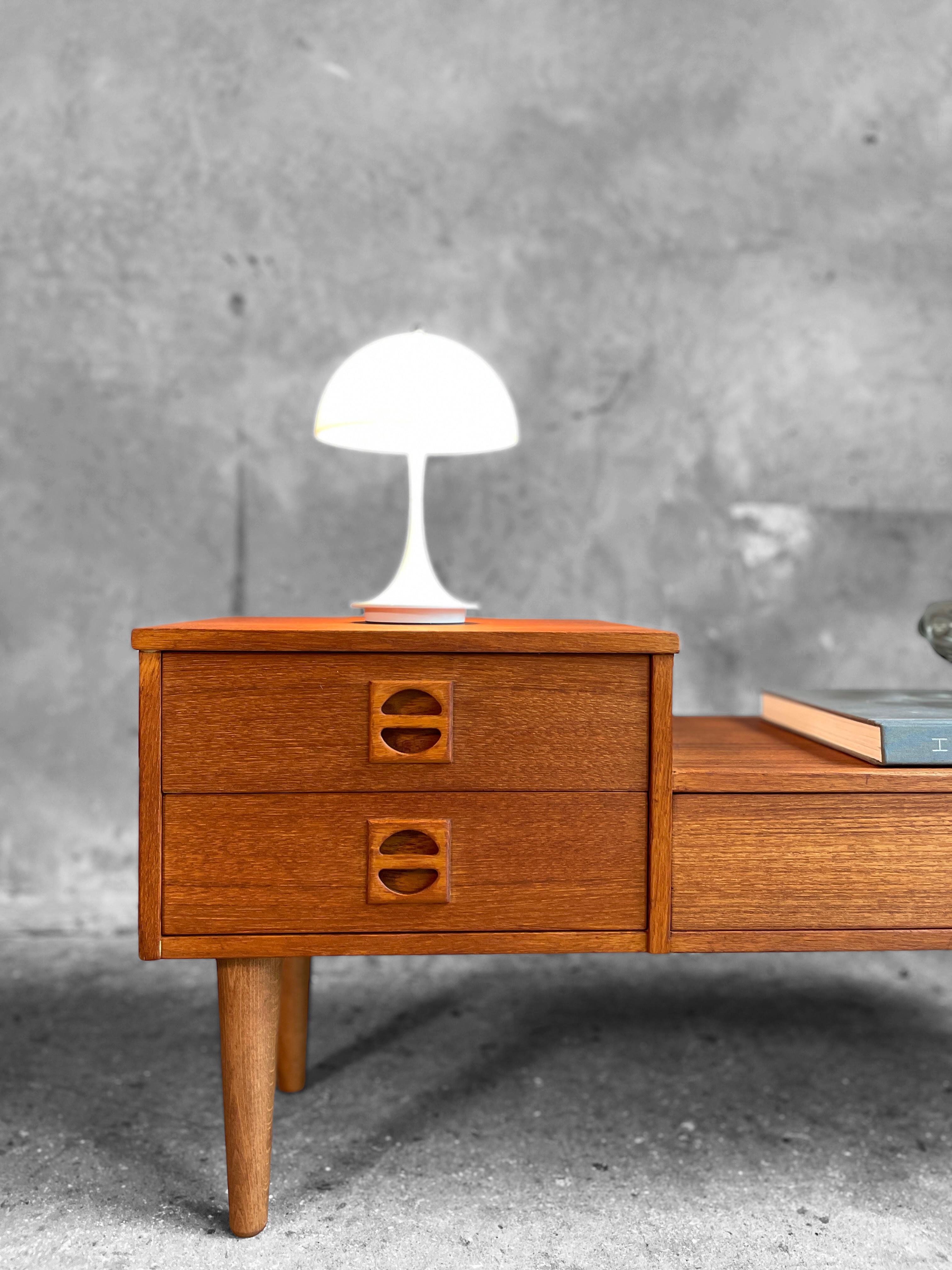 Teak Hallway Sideboard Bench, Denmark, 1960s 8