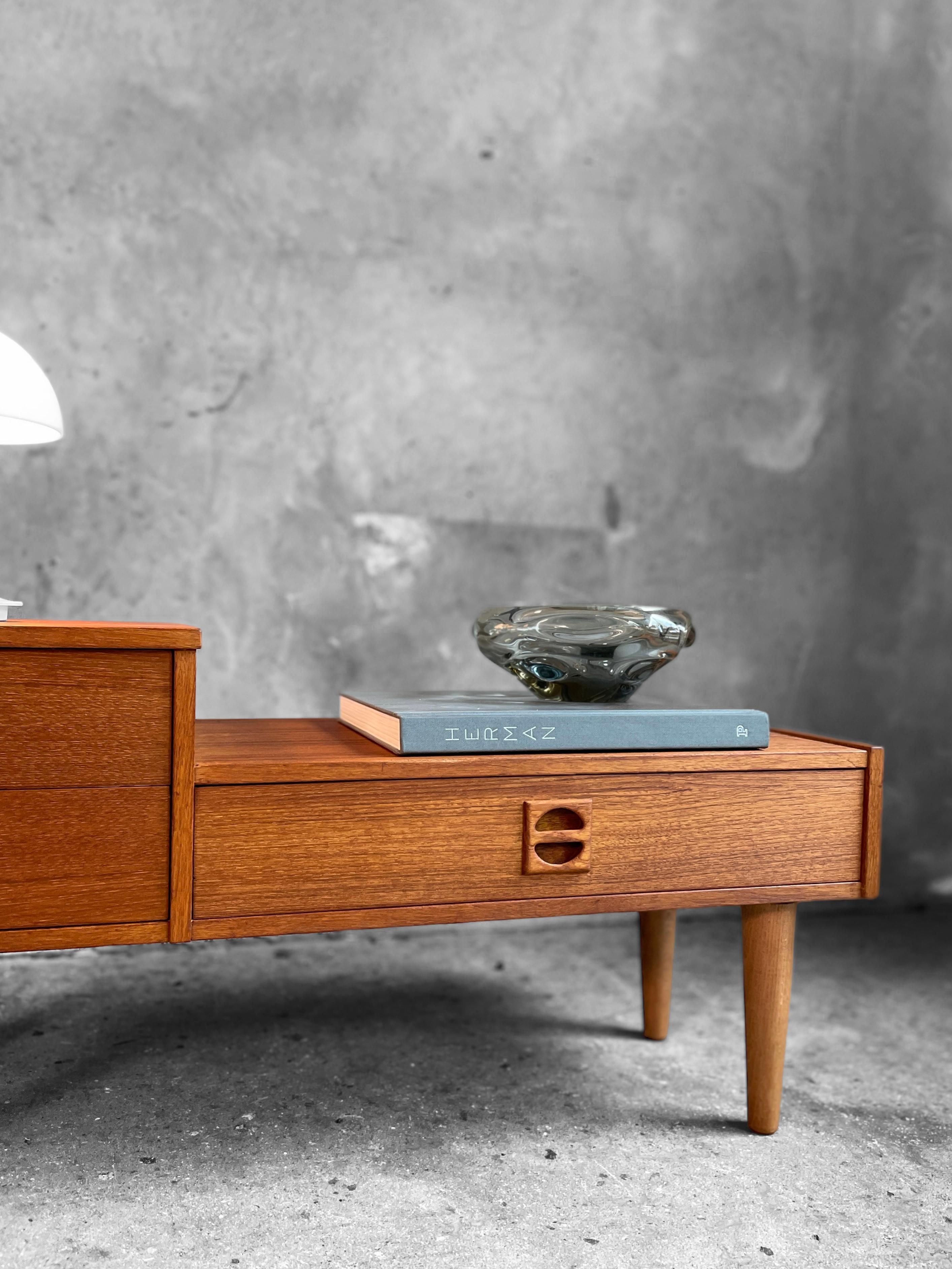 Teak Hallway Sideboard Bench, Denmark, 1960s 11
