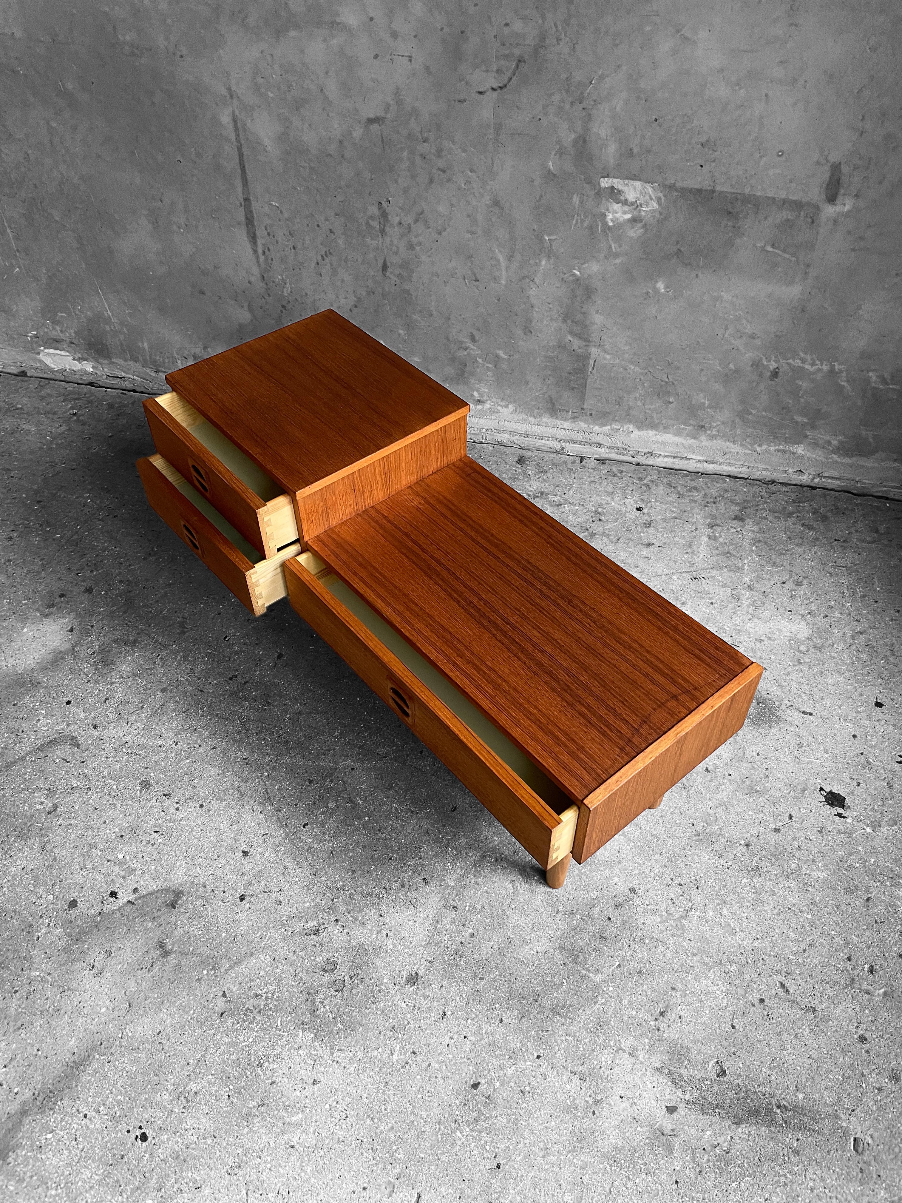 Teak Hallway Sideboard Bench, Denmark, 1960s 2